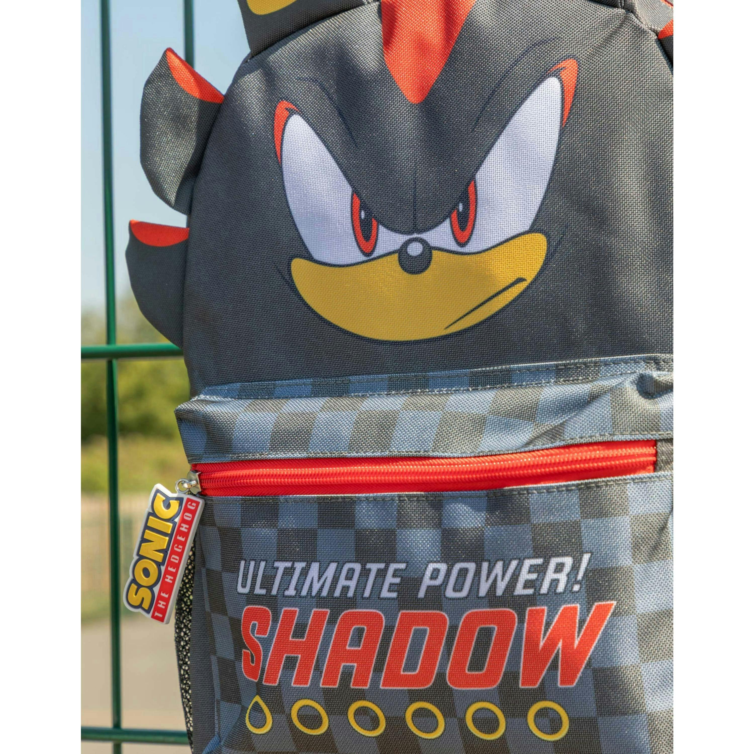 Sonic the Hedgehog Unisex Kids Grey Shadow Backpack (One Size) by Vanilla Underground , view 6 of 6