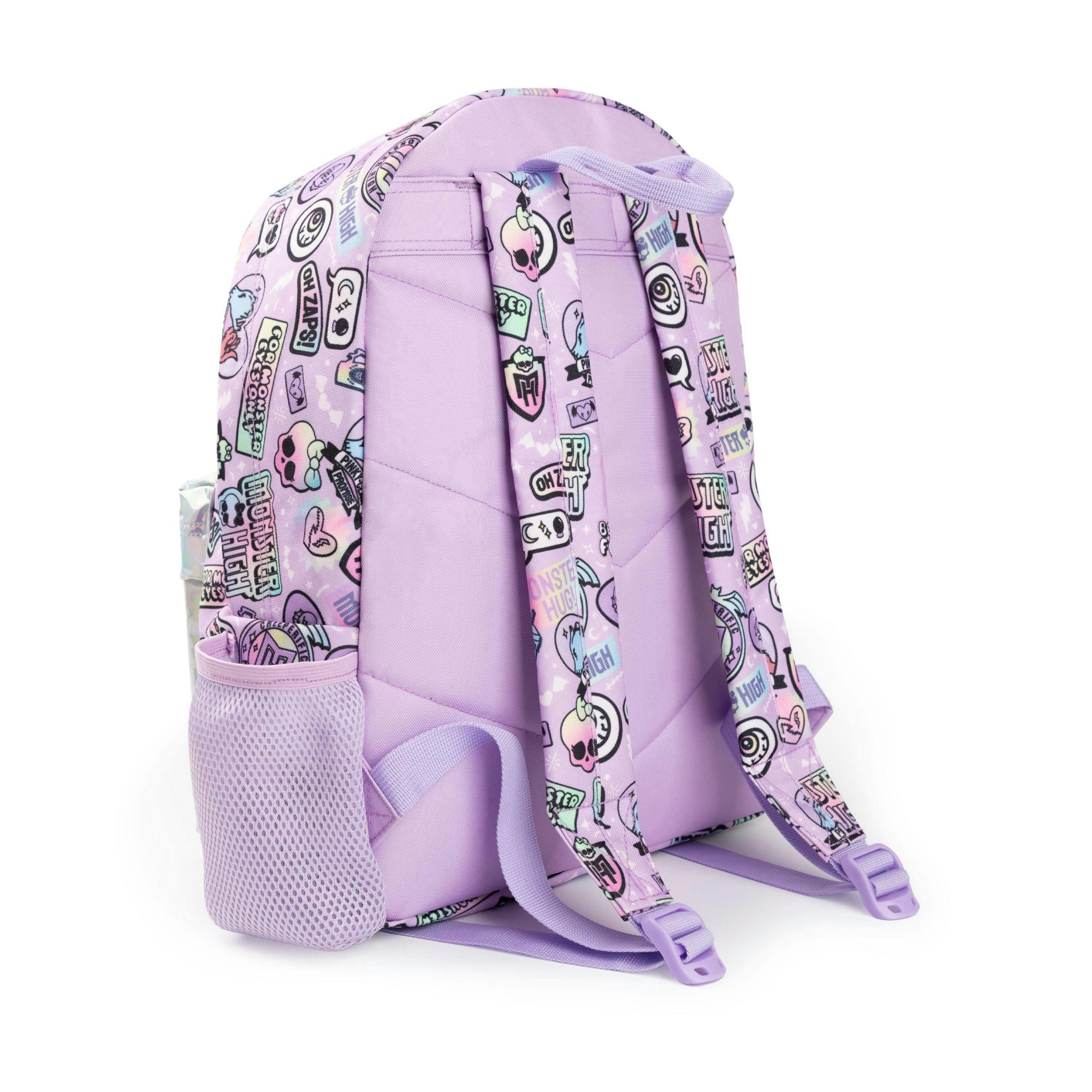 Monster High Unisex Kids Purple Holographic Pocket Backpack (One Size) by Vanilla Underground , view 3 of 6