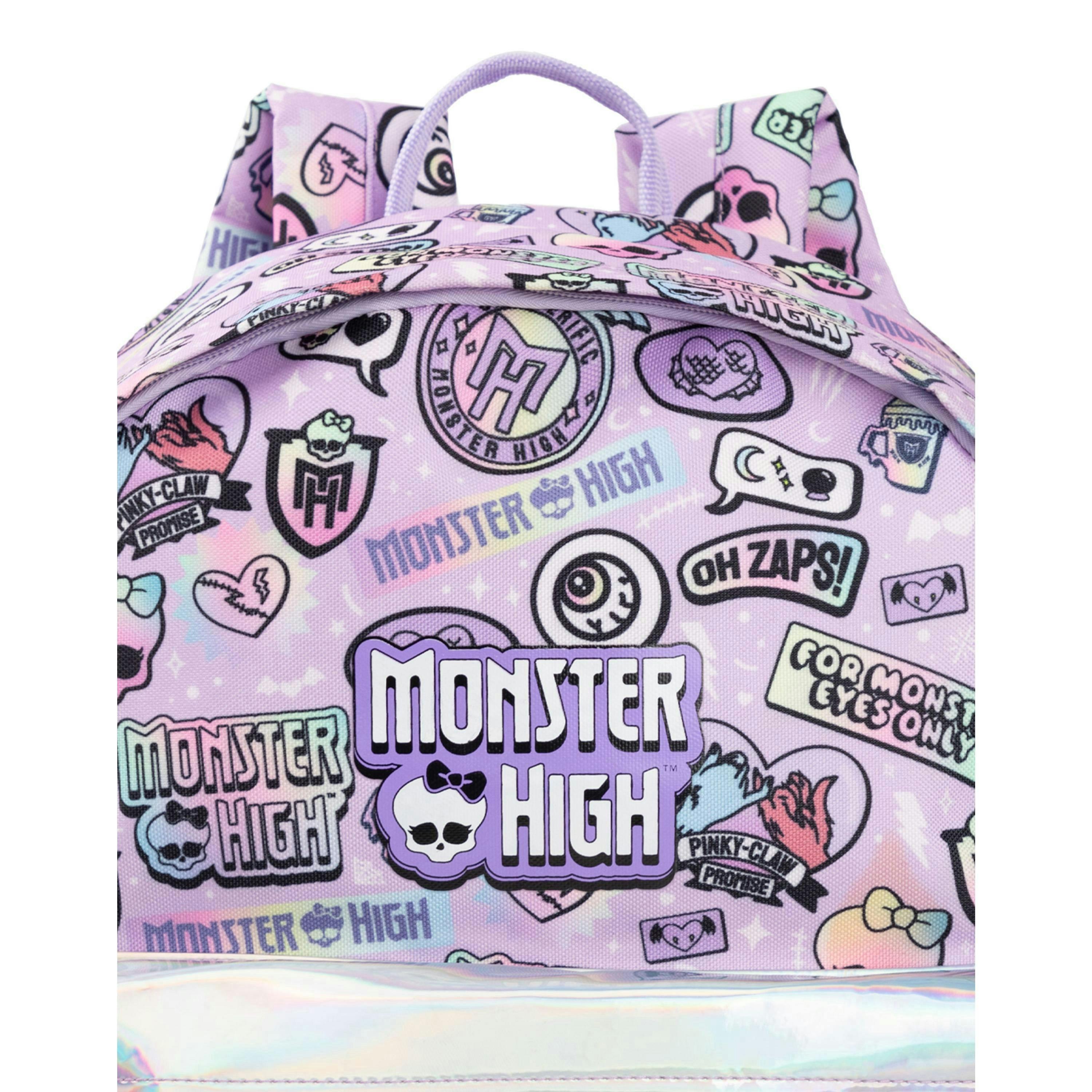 Monster High Unisex Kids Purple Holographic Pocket Backpack (One Size) by Vanilla Underground , view 4 of 6
