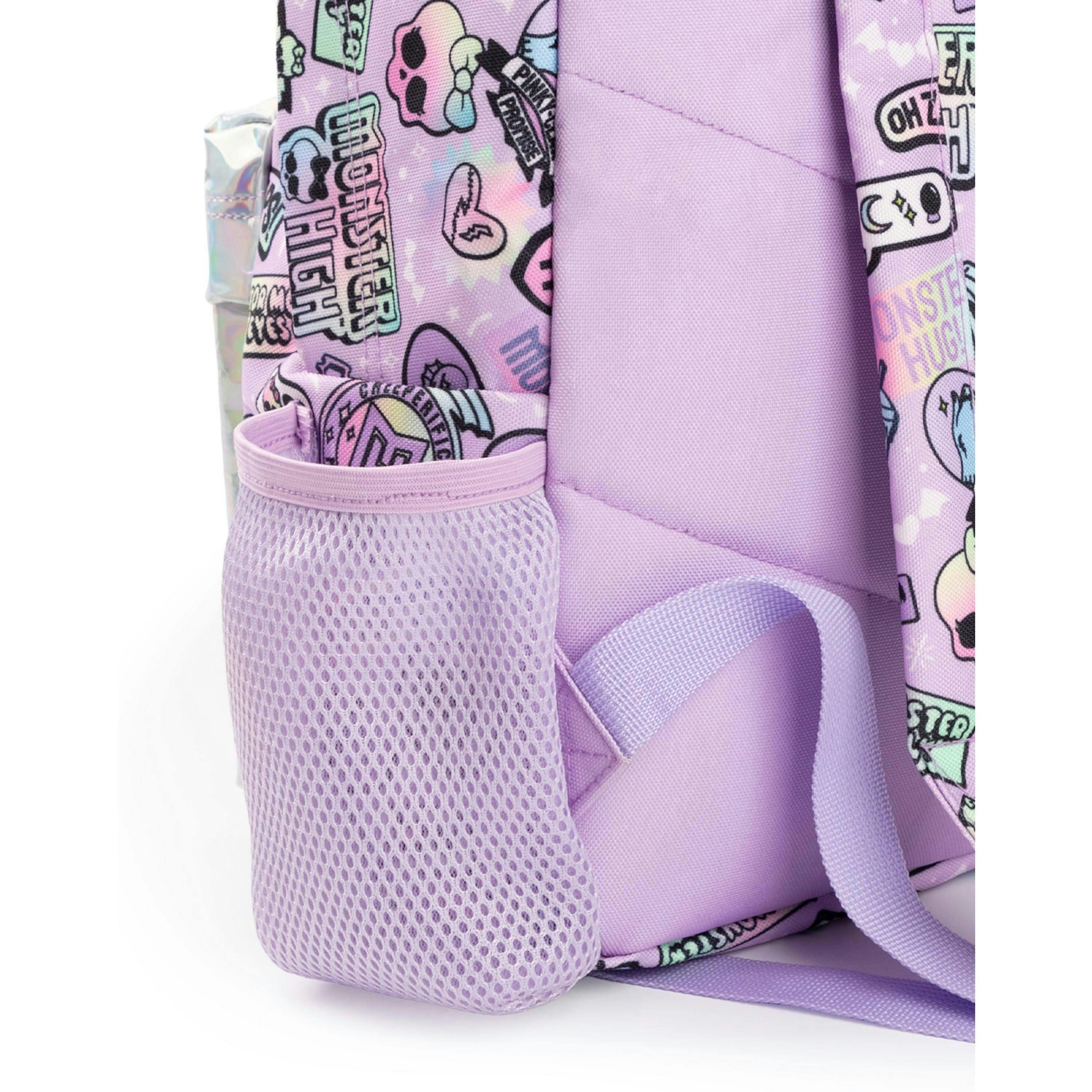 Monster High Unisex Kids Purple Holographic Pocket Backpack (One Size) by Vanilla Underground , view 6 of 6