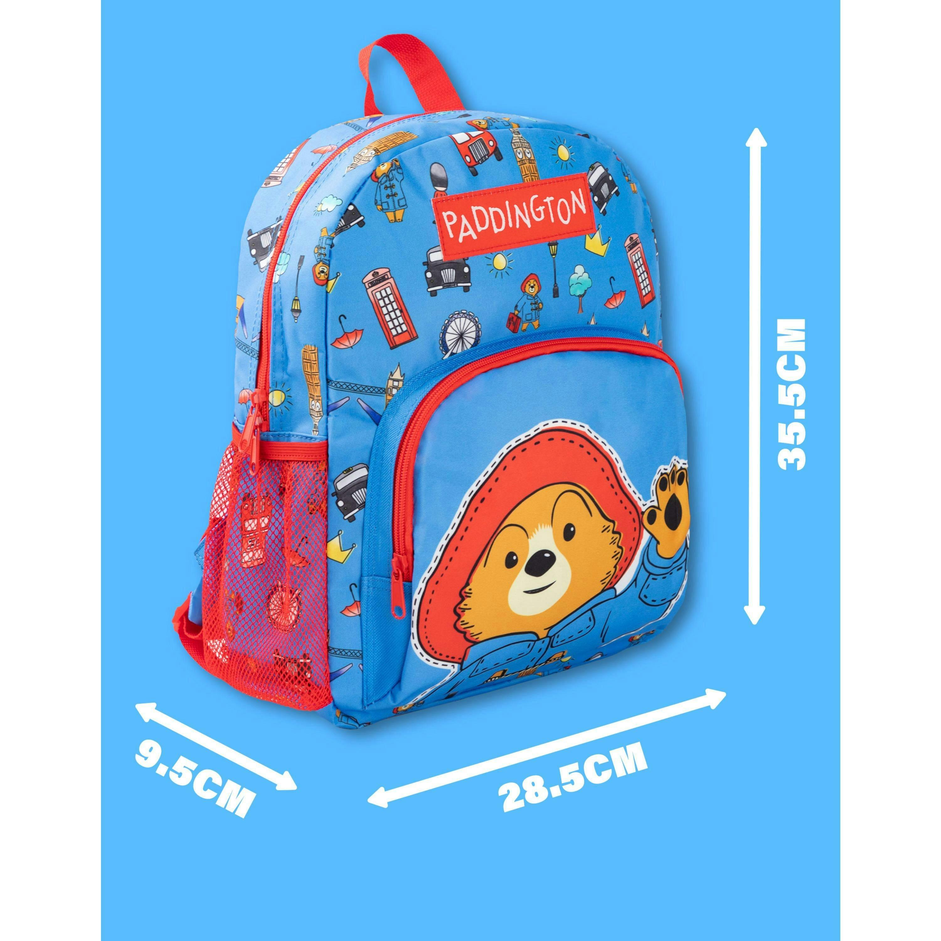 Paddington Bear Unisex Kids Blue Character Face Backpack (One Size) by Vanilla Underground , view 5 of 6