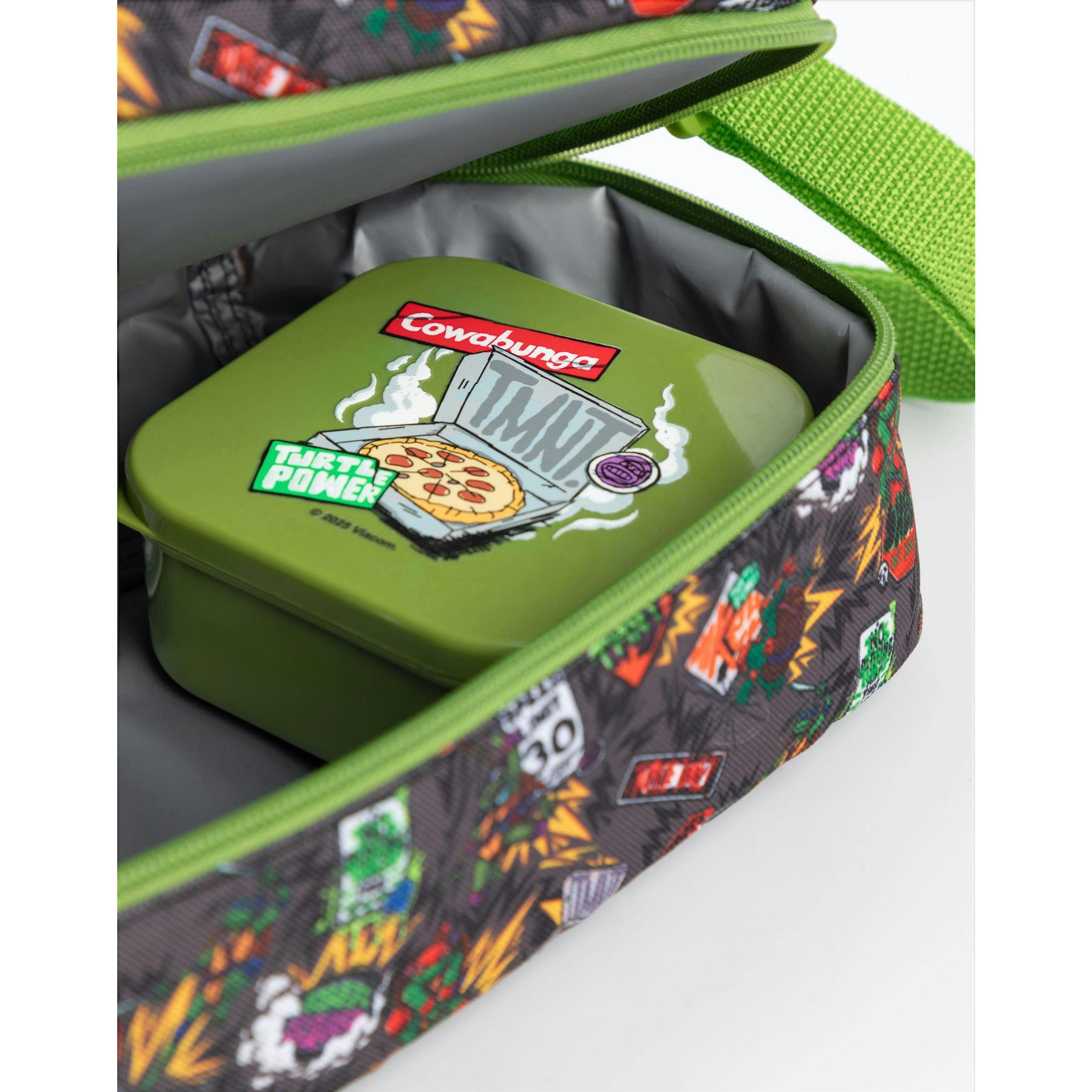 Teenage Mutant Ninja Turtles Boys Green Character Lunch Bag, Lunch Box and Bottle Set (One Size) by Vanilla Underground , view 6 of 6