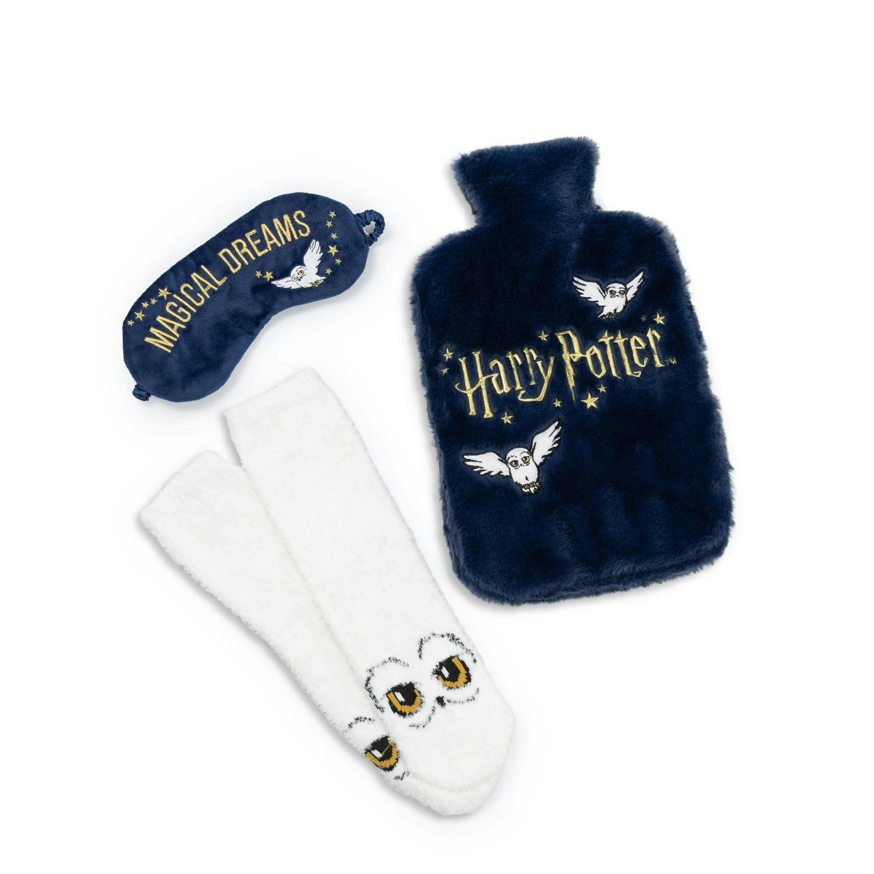 Harry Potter Unisex Blue Character Hot Water Bottle With Eye Mask and Socks (One Size) by Vanilla Underground , view 1 of 6