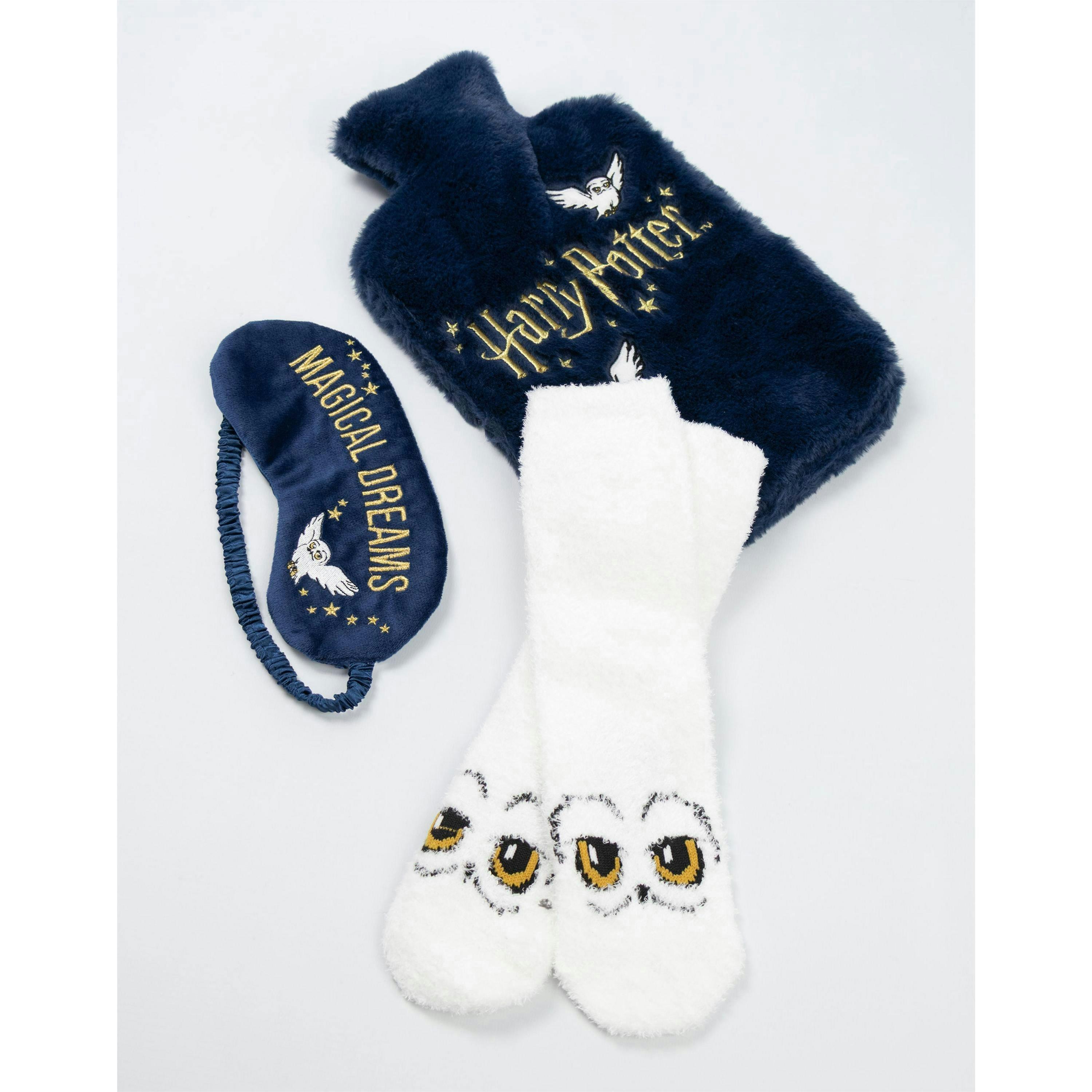 Harry Potter Unisex Blue Character Hot Water Bottle With Eye Mask and Socks (One Size) by Vanilla Underground , view 3 of 6