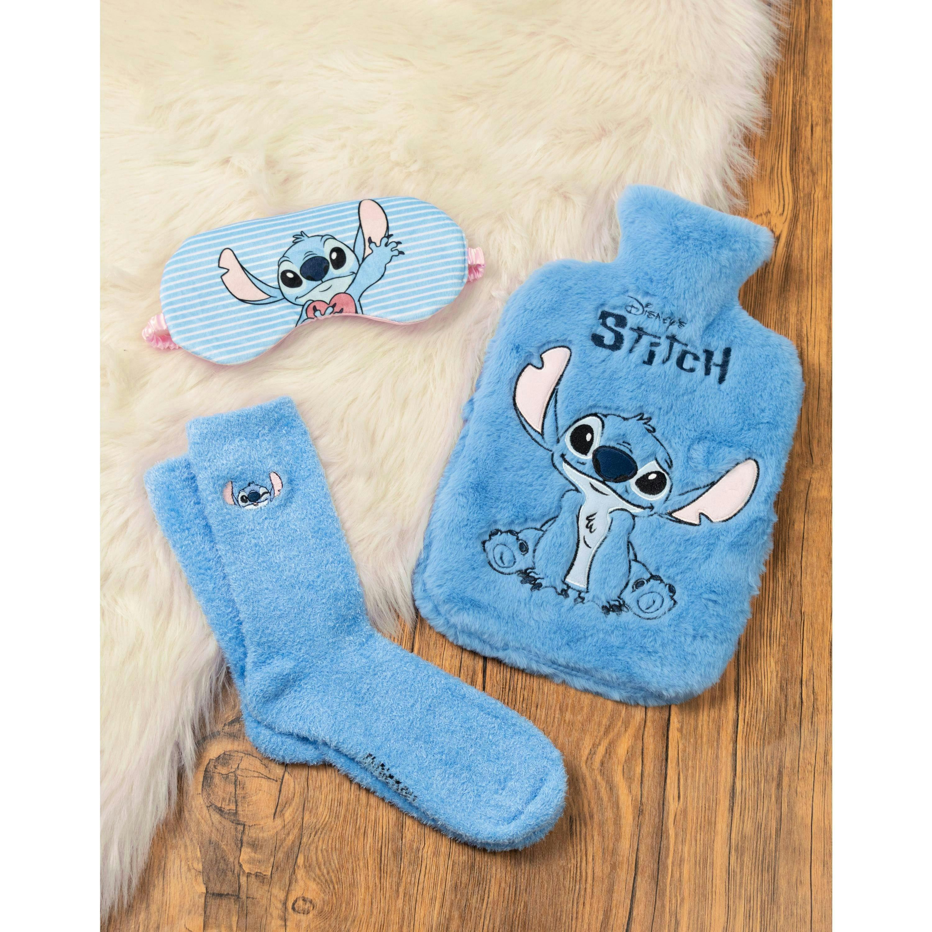 Disney Unisex Blue Stitch Hot Water Bottle With Eye Mask and Socks (One Size) by Vanilla Underground , view 2 of 6
