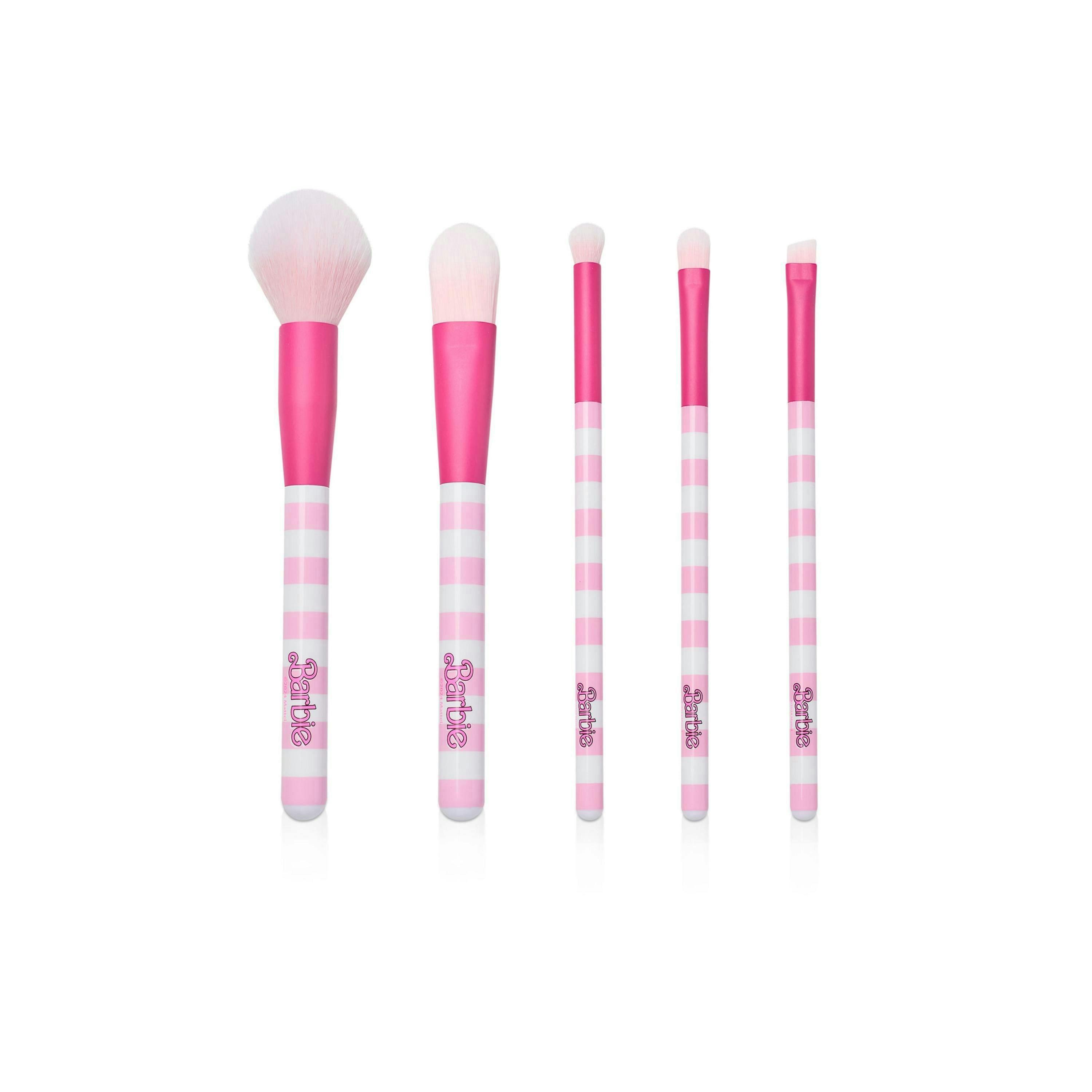 Barbie Womens Pink Retro Stripe Makeup Brush Set (One Size) by Vanilla Underground , view 2 of 6