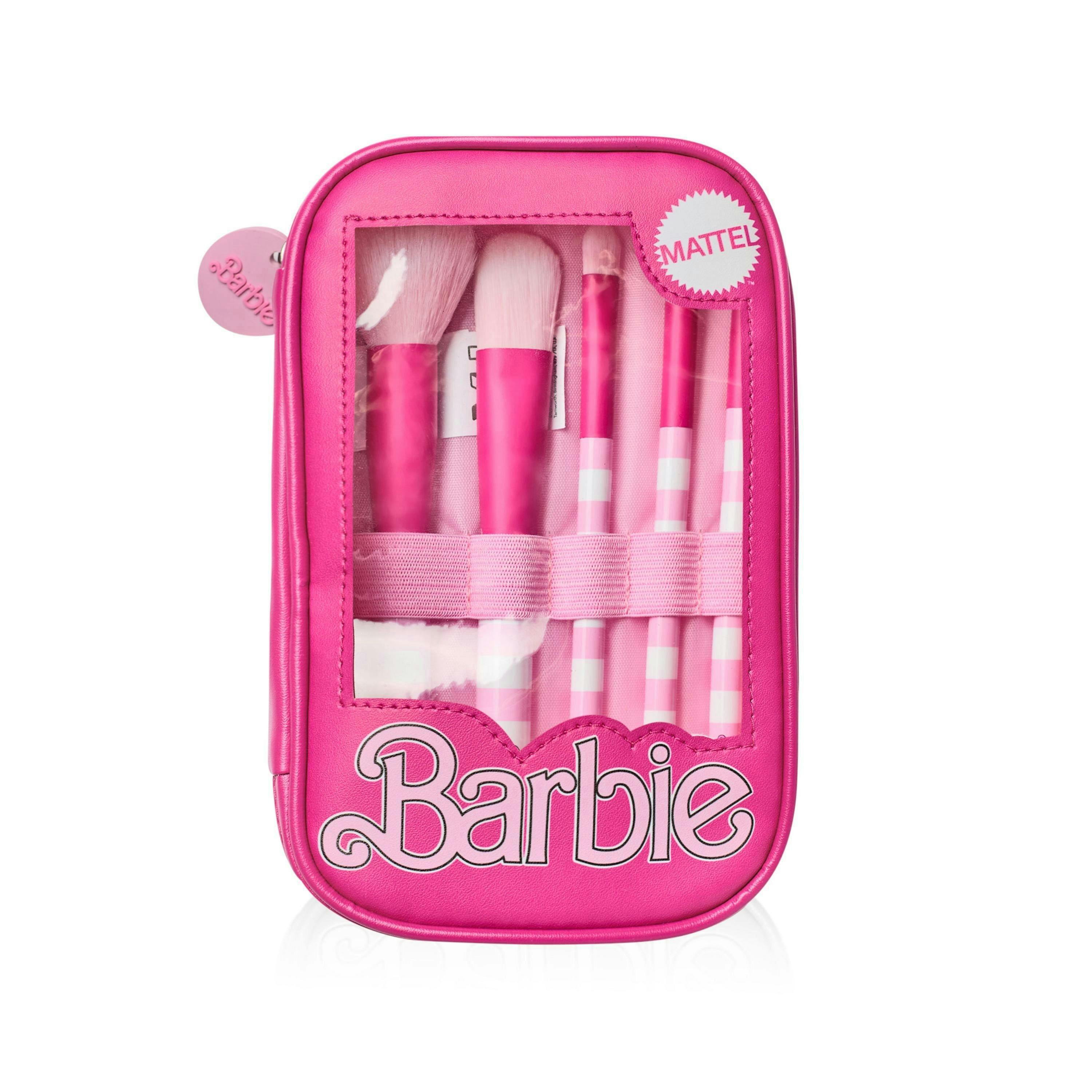 Barbie Womens Pink Retro Stripe Makeup Brush Set (One Size) by Vanilla Underground , view 3 of 6