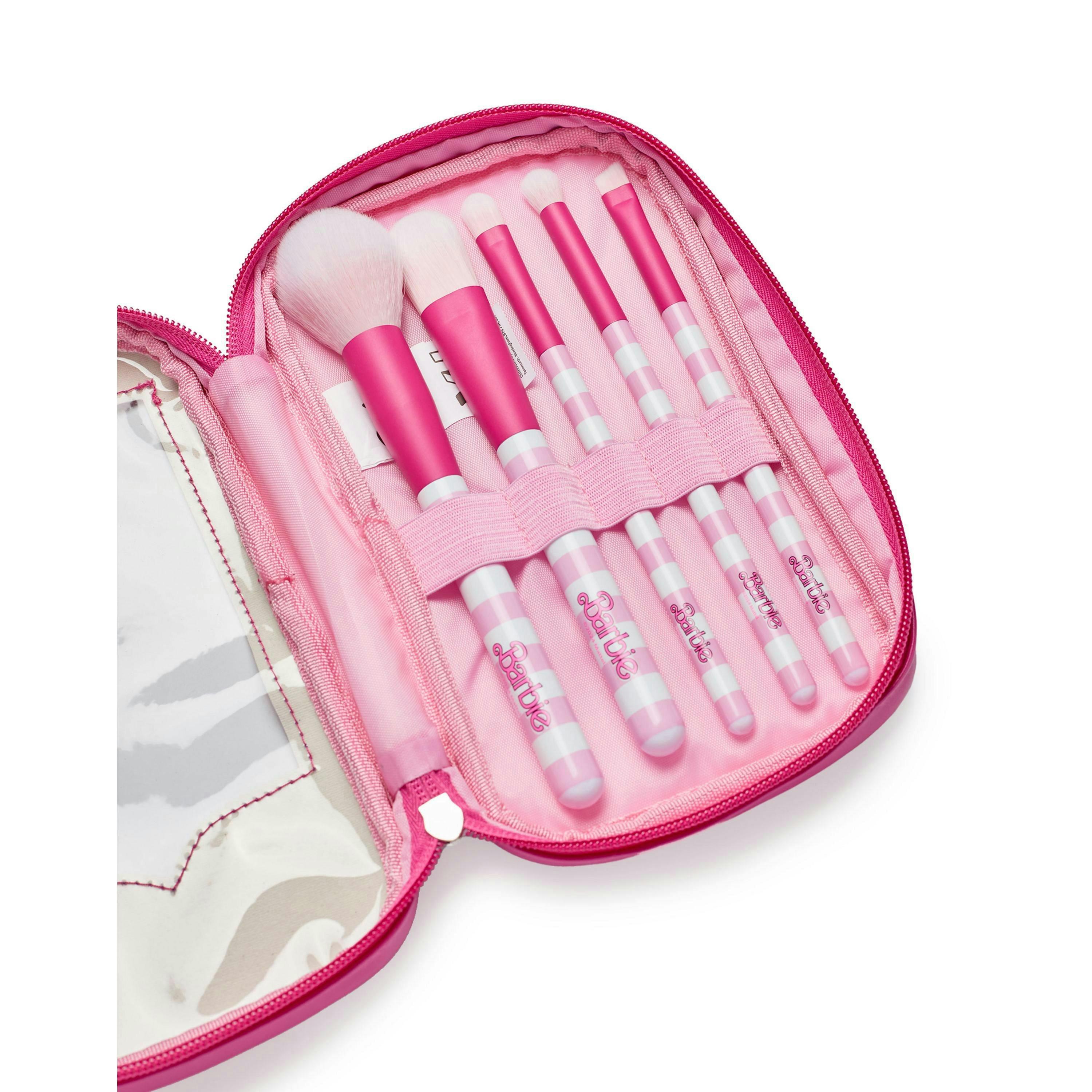 Barbie Womens Pink Retro Stripe Makeup Brush Set (One Size) by Vanilla Underground , view 4 of 6