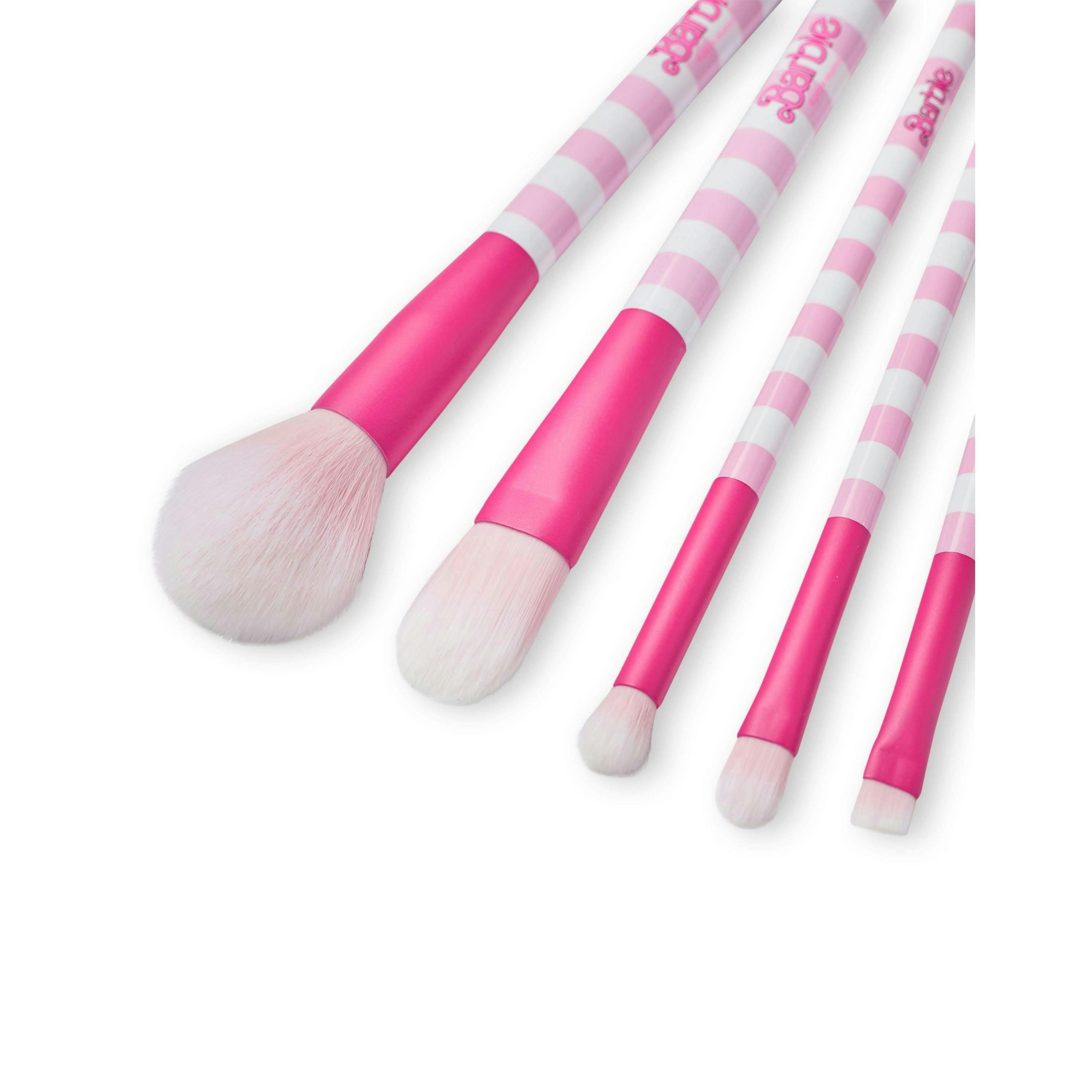 Barbie Womens Pink Retro Stripe Makeup Brush Set (One Size) by Vanilla Underground , view 5 of 6