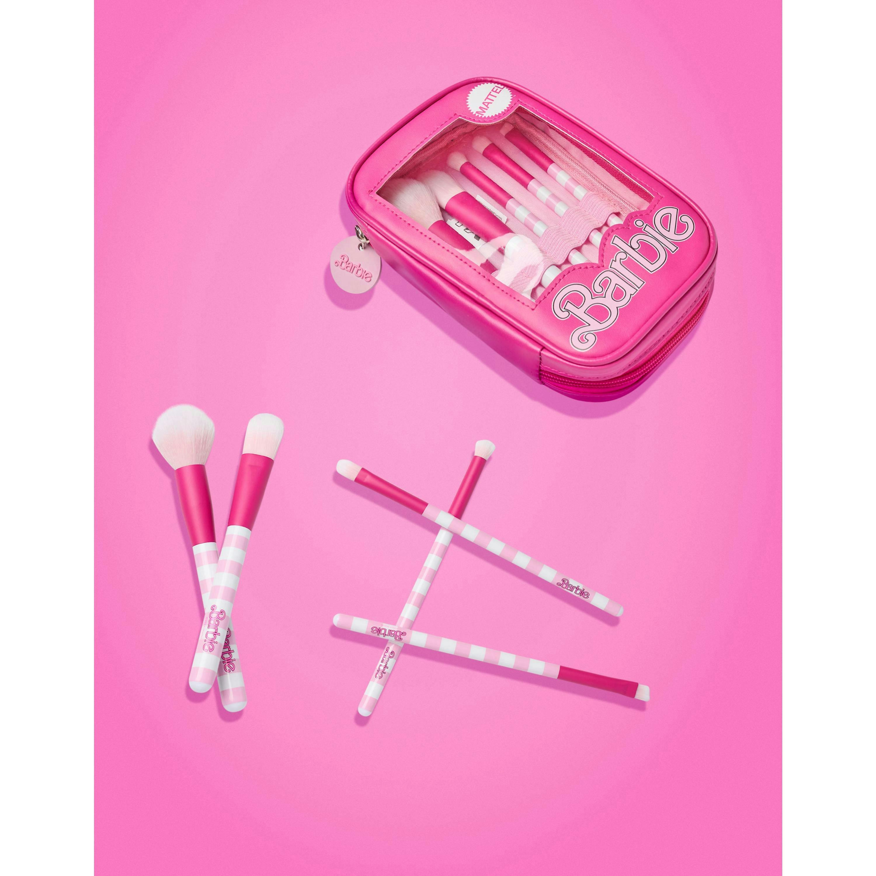 Barbie Womens Pink Retro Stripe Makeup Brush Set (One Size) by Vanilla Underground , view 6 of 6