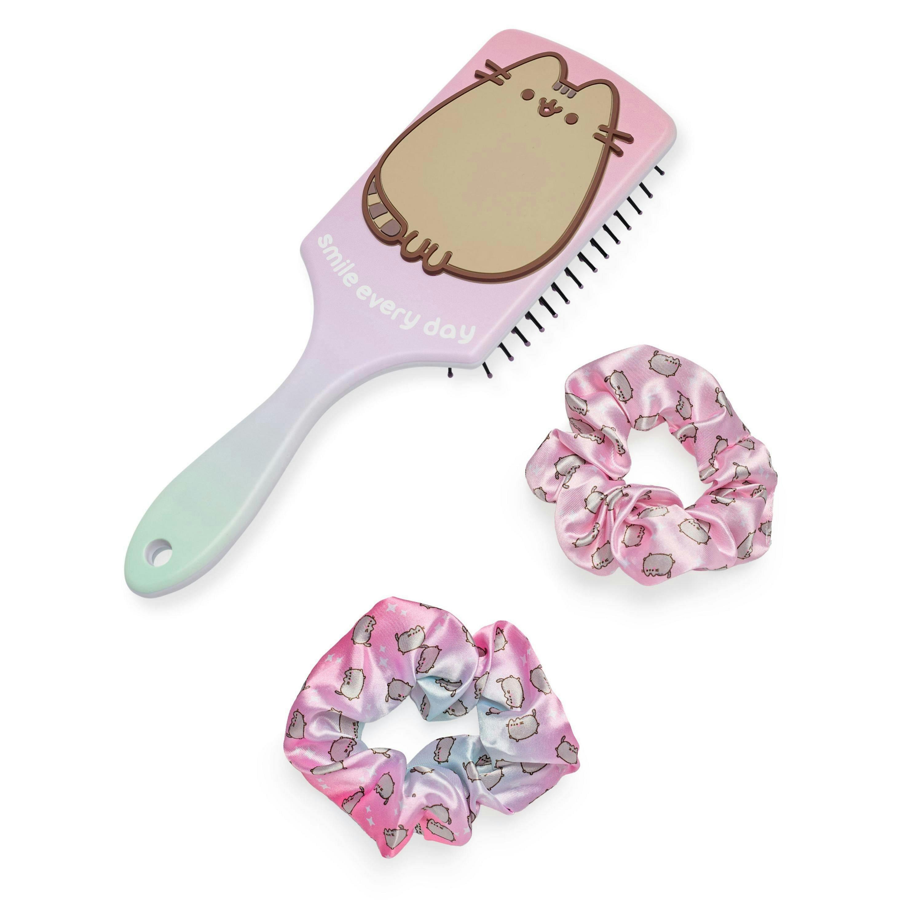 Pusheen Womens Multicoloured Smile Every Day Hair Brush and Scrunchie Set (One Size) by Vanilla Underground , view 1 of 6