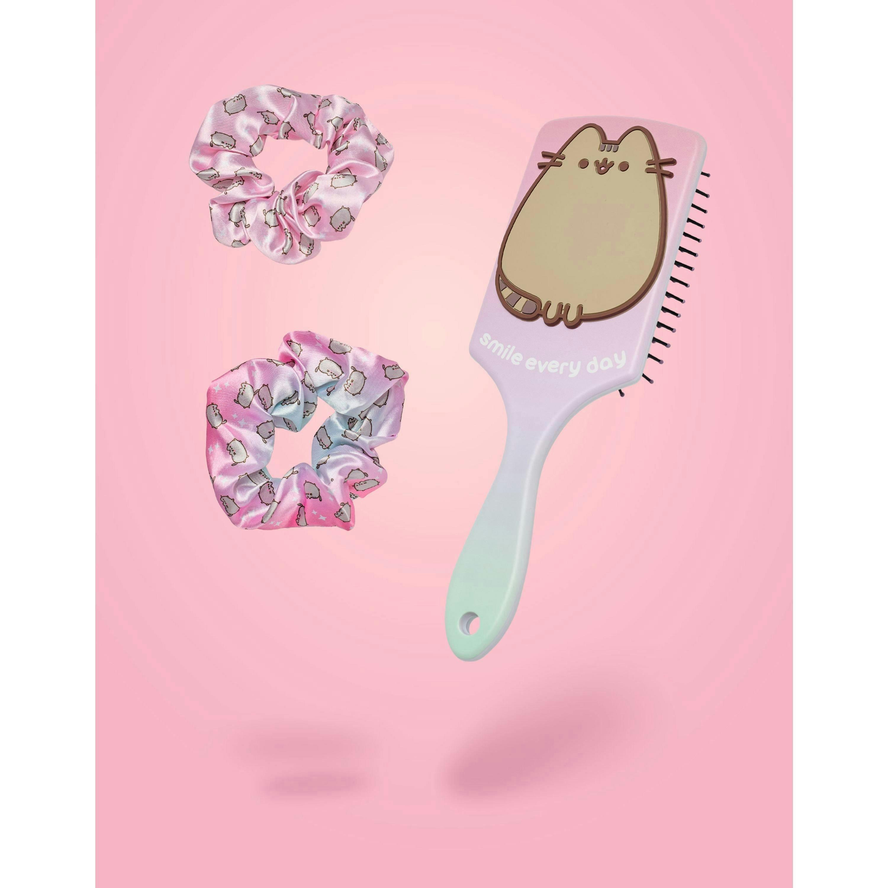 Pusheen Womens Multicoloured Smile Every Day Hair Brush and Scrunchie Set (One Size) by Vanilla Underground , view 6 of 6