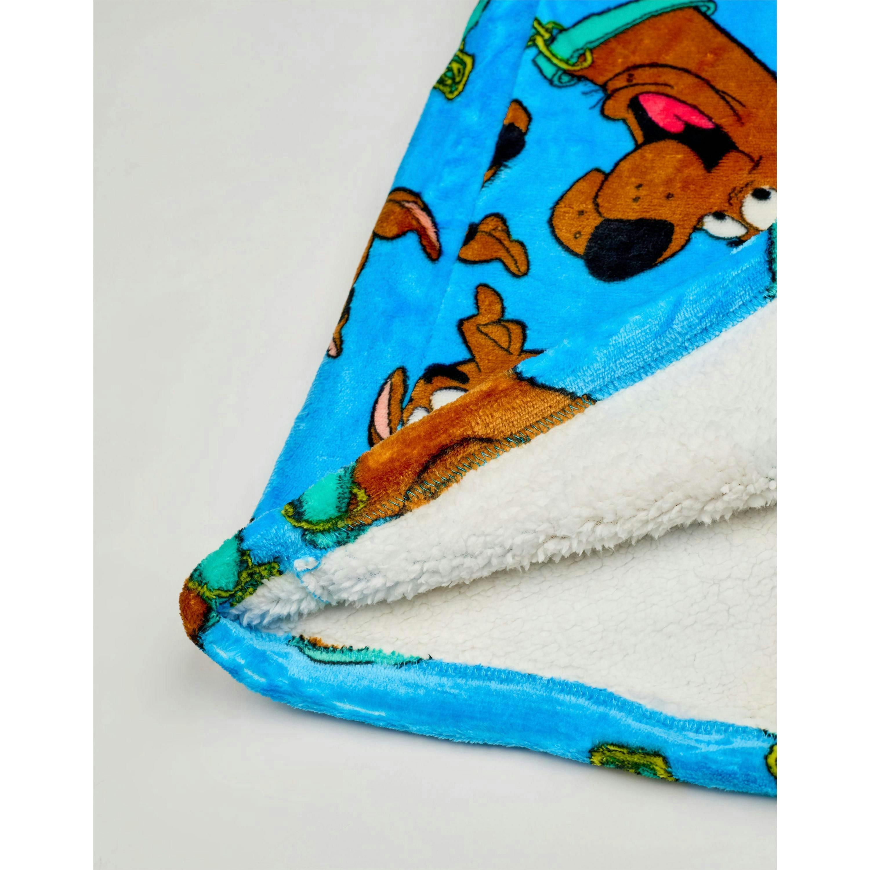 Scooby Doo Mens Blue Character AOP Blanket Hoodie (One Size) by Vanilla Underground , view 4 of 6