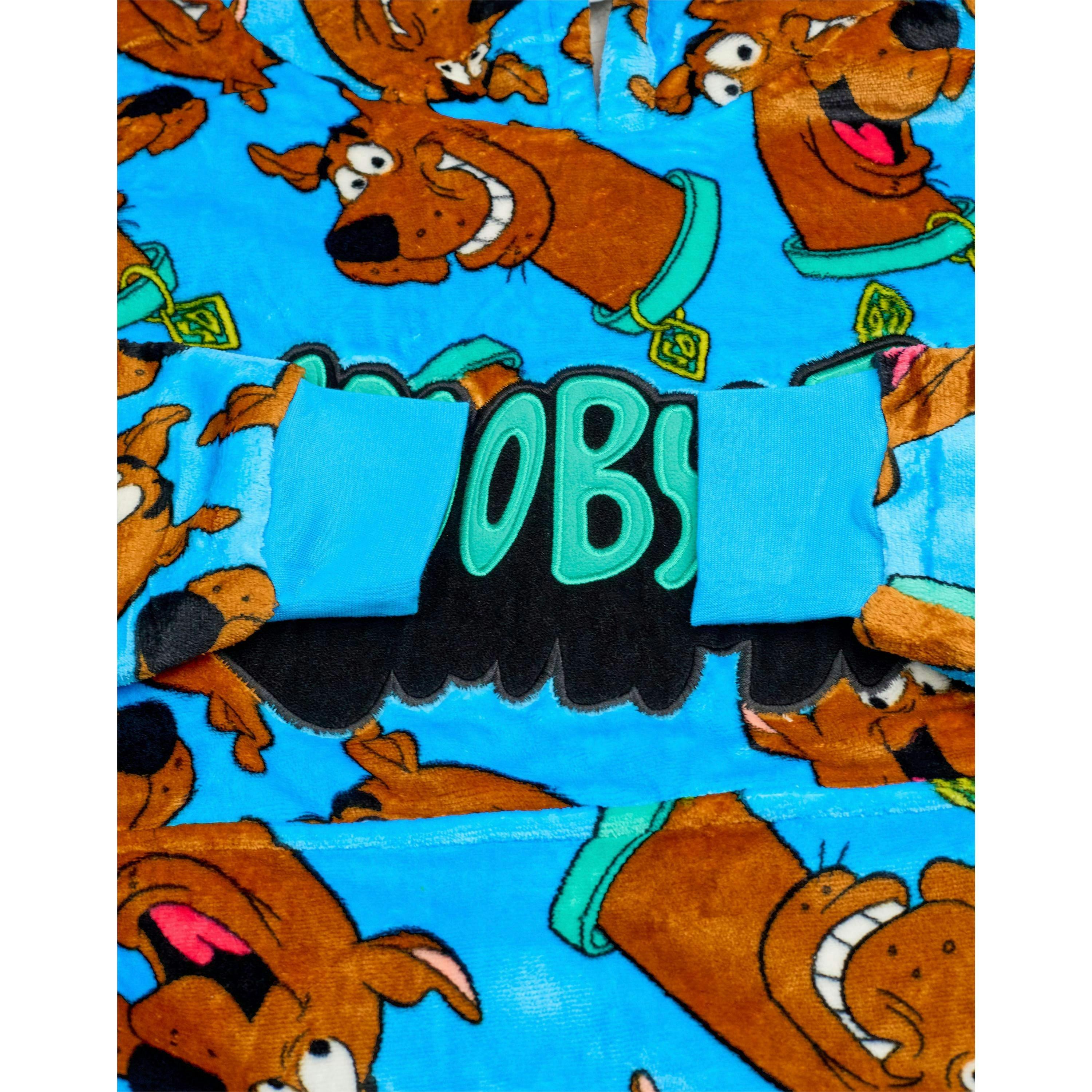 Scooby Doo Mens Blue Character AOP Blanket Hoodie (One Size) by Vanilla Underground , view 5 of 6