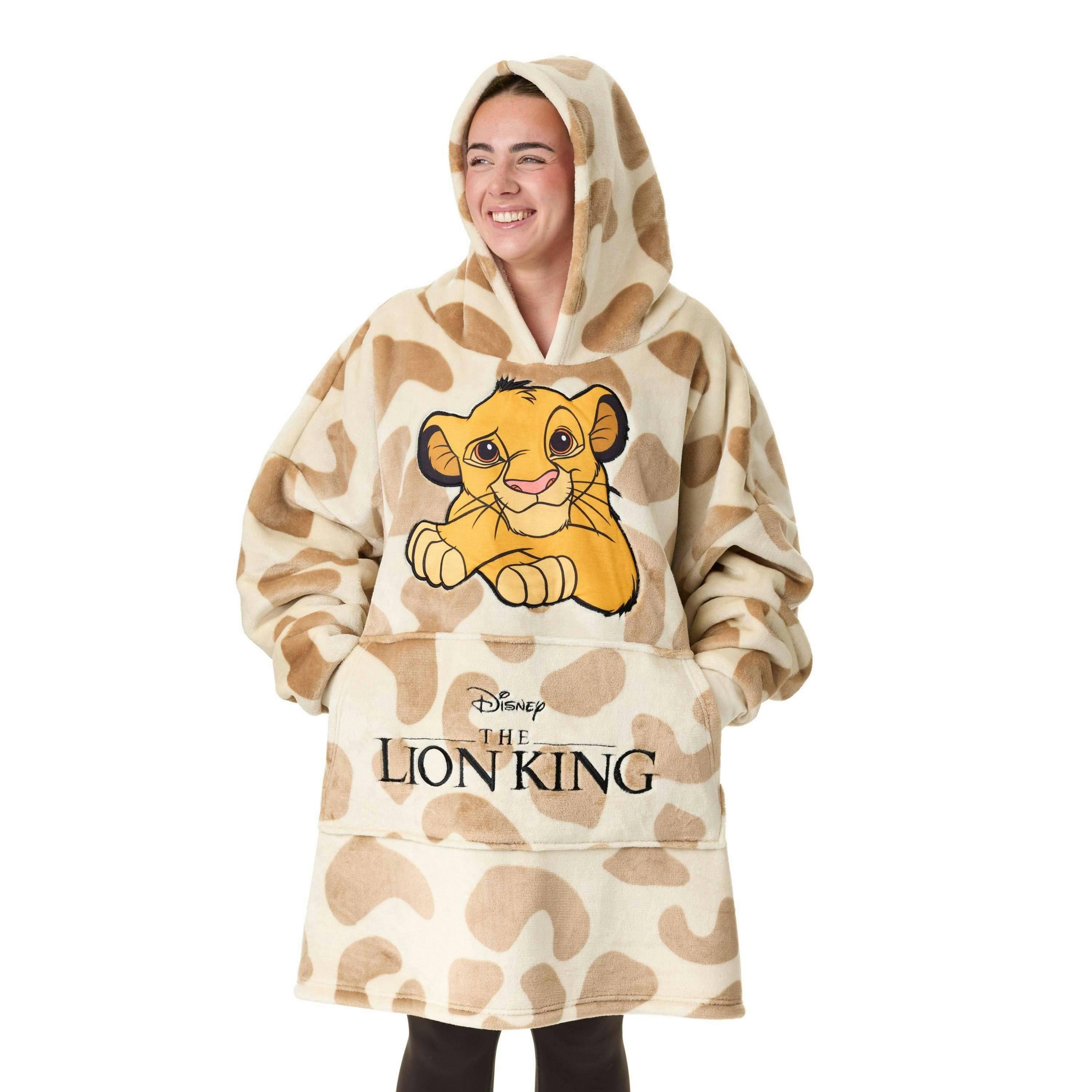 Disney Womens Beige The Lion King Blanket Hoodie (One Size) by Vanilla Underground , view 1 of 6