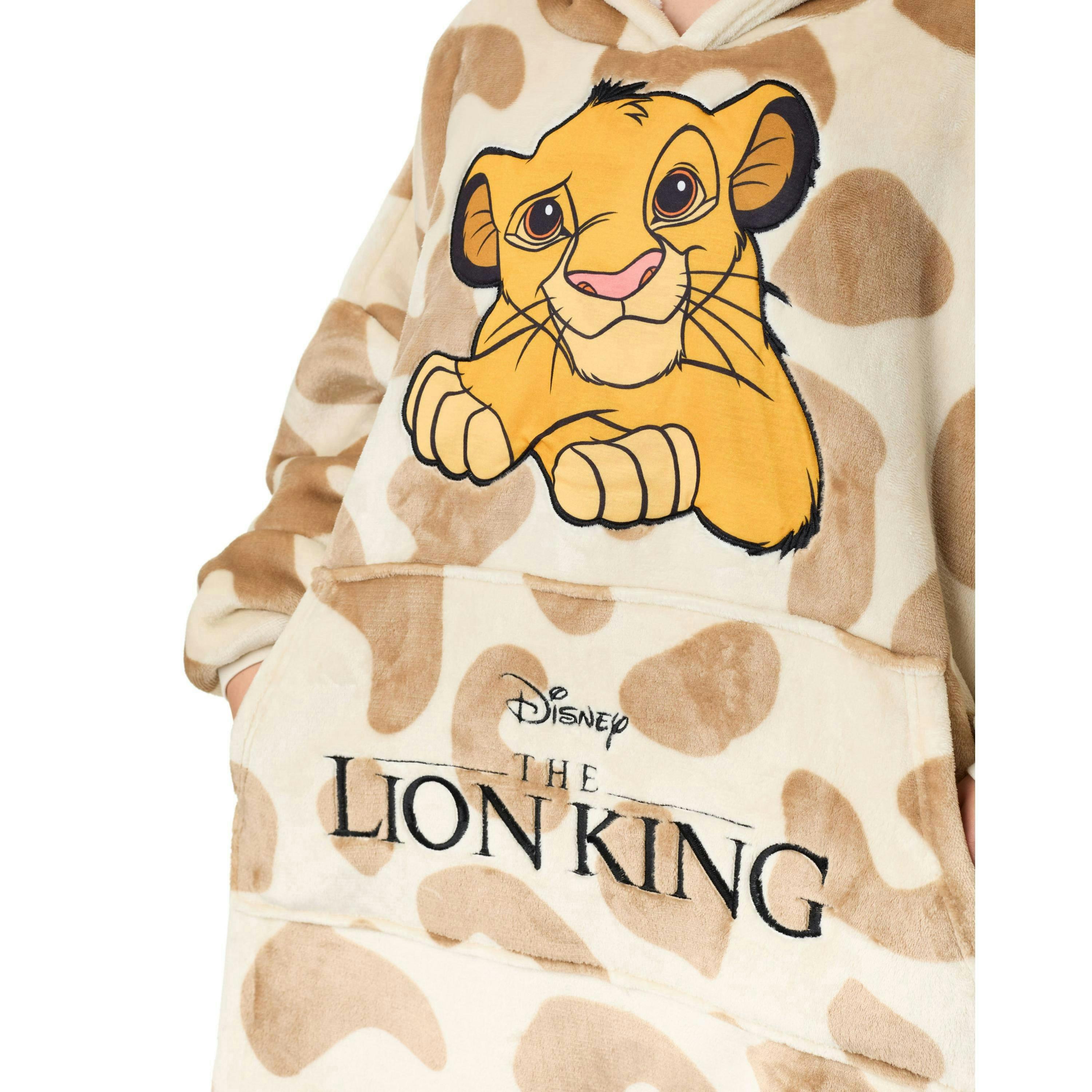 Disney Womens Beige The Lion King Blanket Hoodie (One Size) by Vanilla Underground , view 3 of 6