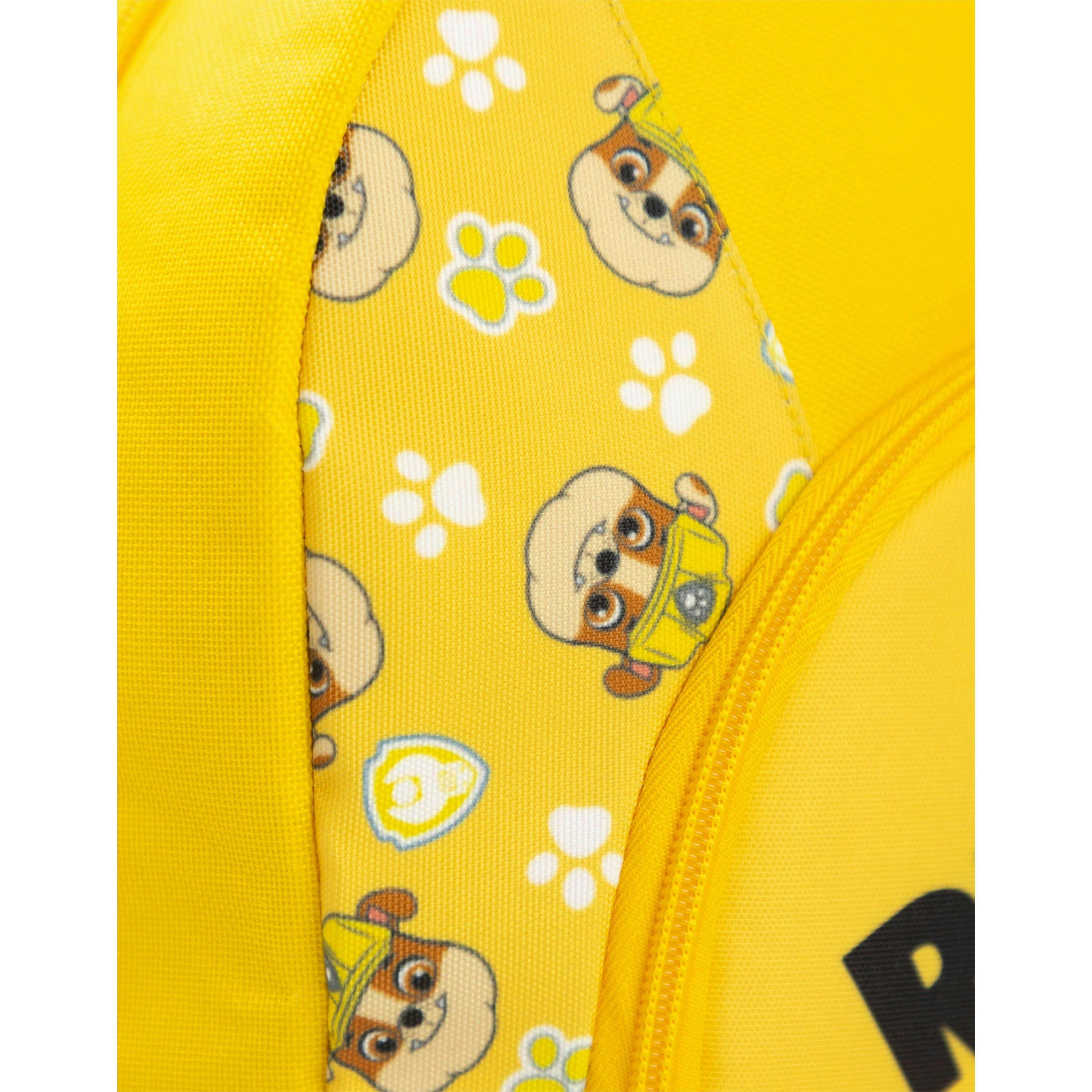 Paw Patrol Unisex Kids Yellow Rubble Backpack (One Size) by Vanilla Underground , view 6 of 6