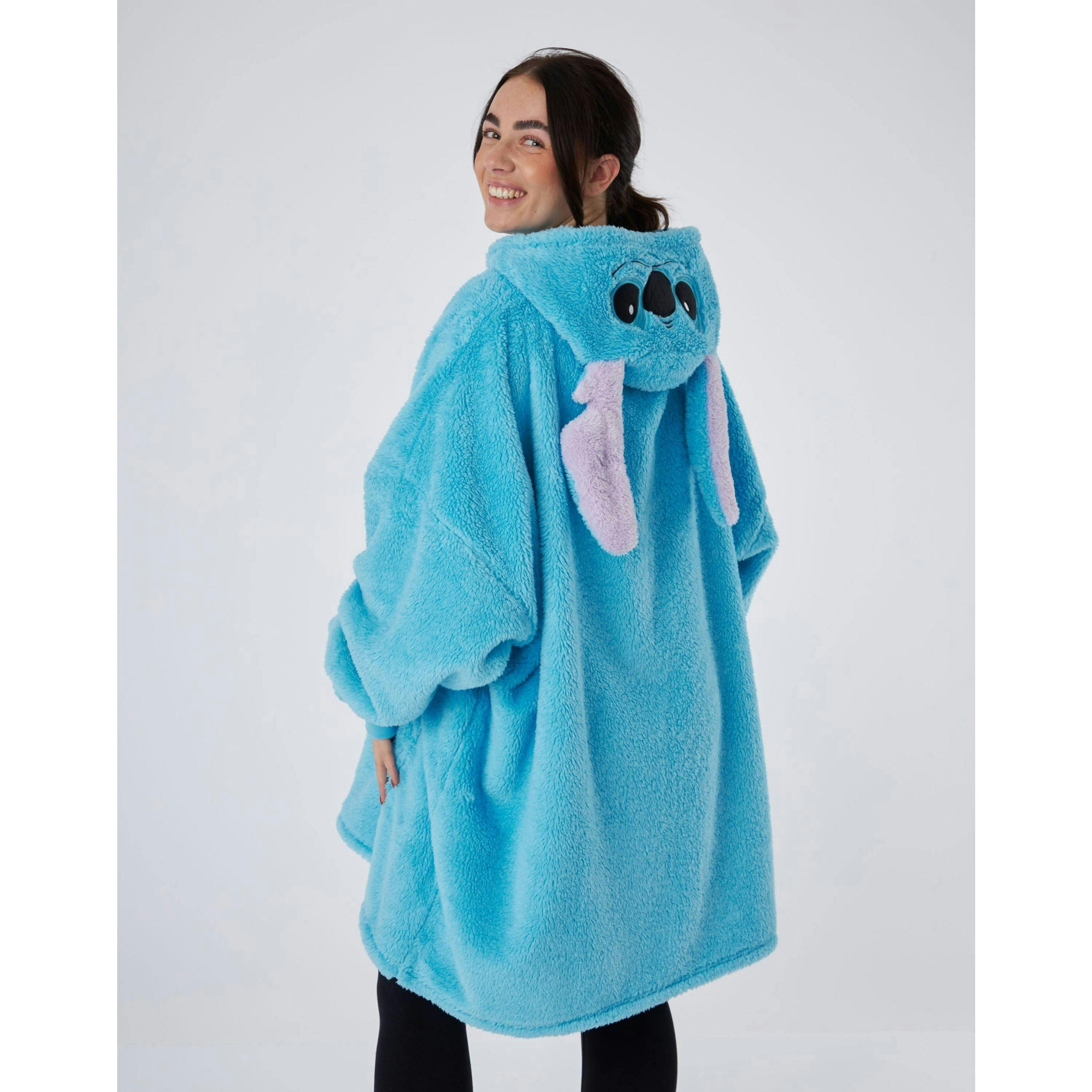 Disney Womens Blue Applique Ears & Lettering Blanket Hoodie (One Size) by Vanilla Underground , view 2 of 6