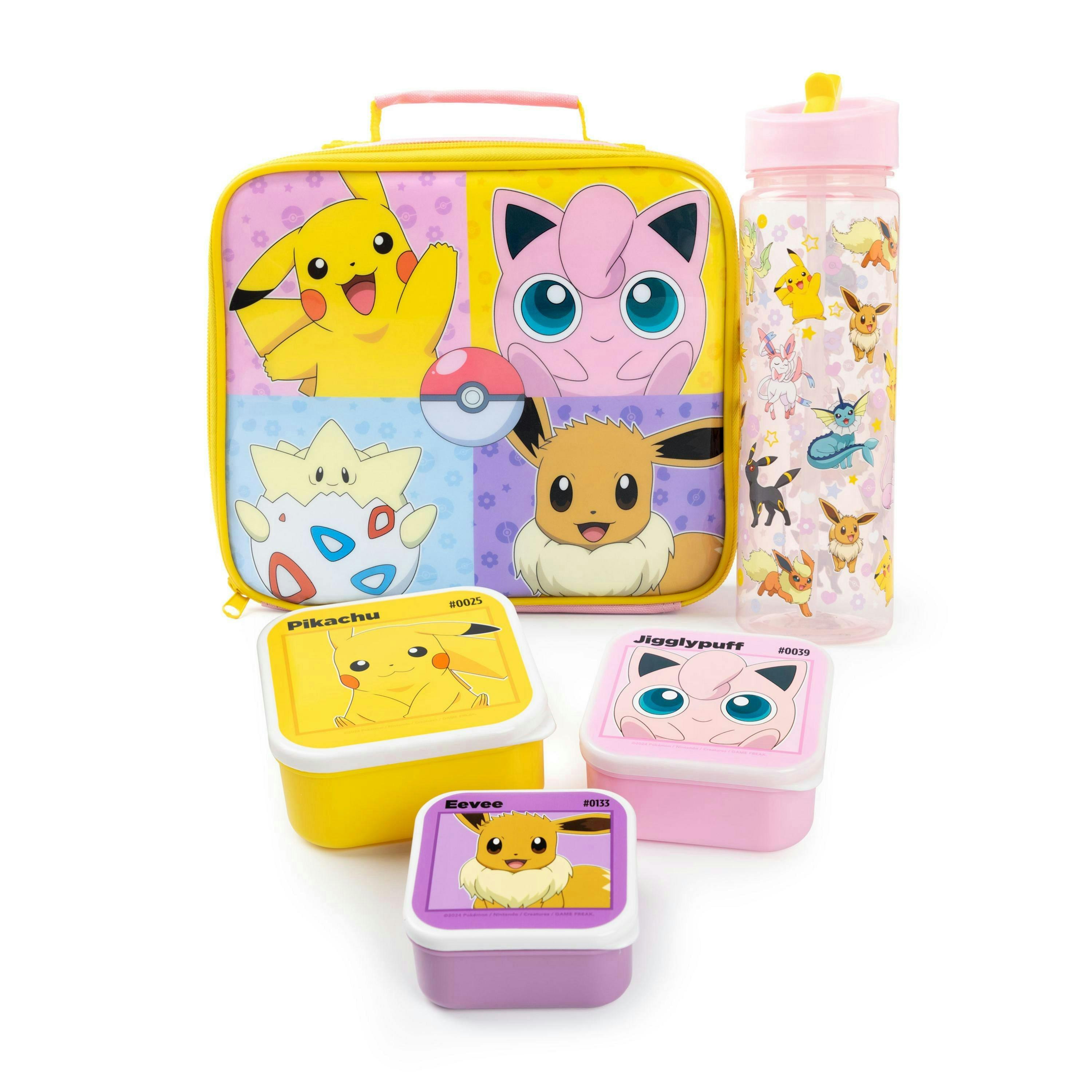 Pokemon Girls Multicoloured Multi Charactor Pose Lunch Bag Bottle and 3 Snack Pot (One Size) by Vanilla Underground , view 1 of 6