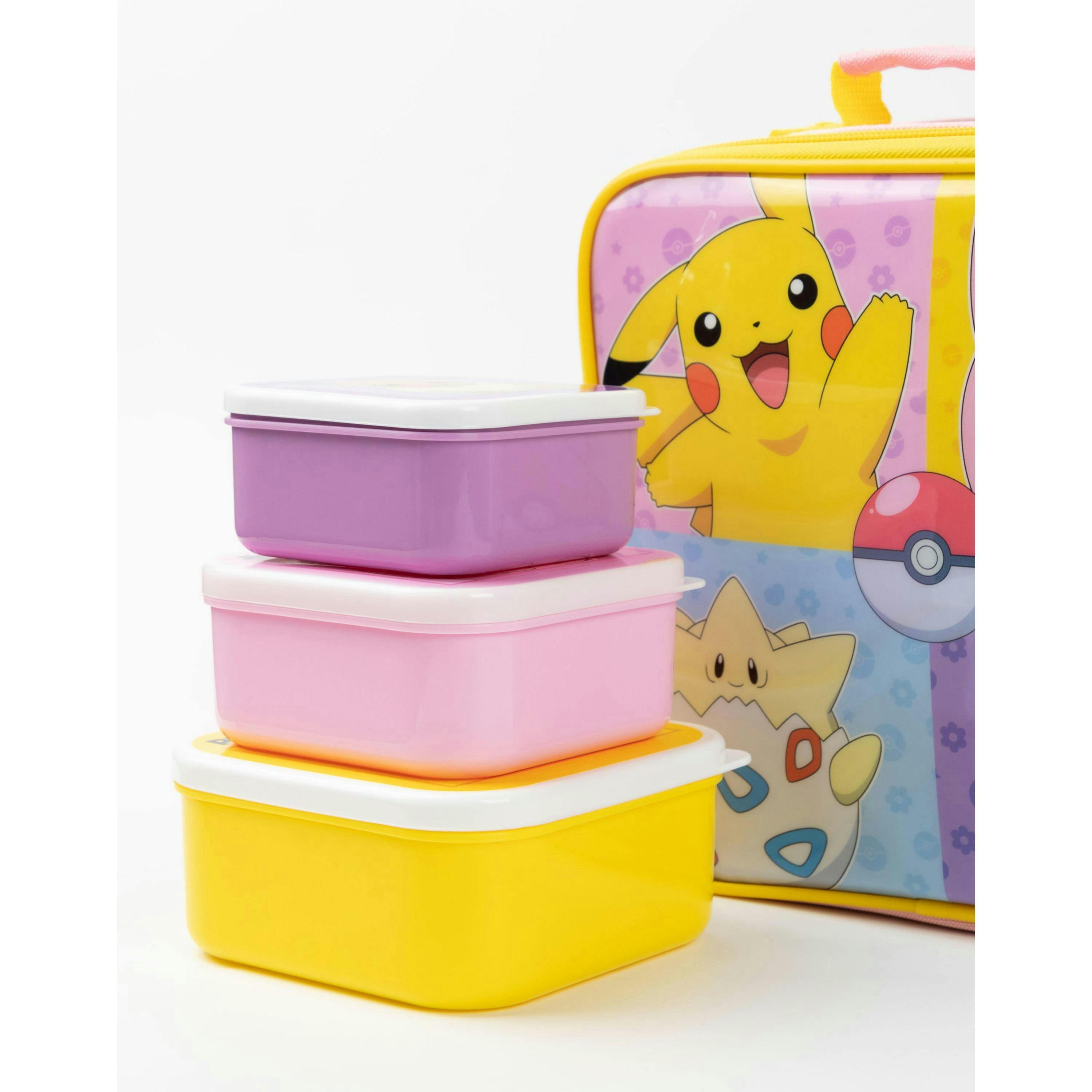 Pokemon Girls Multicoloured Multi Charactor Pose Lunch Bag Bottle and 3 Snack Pot (One Size) by Vanilla Underground , view 4 of 6