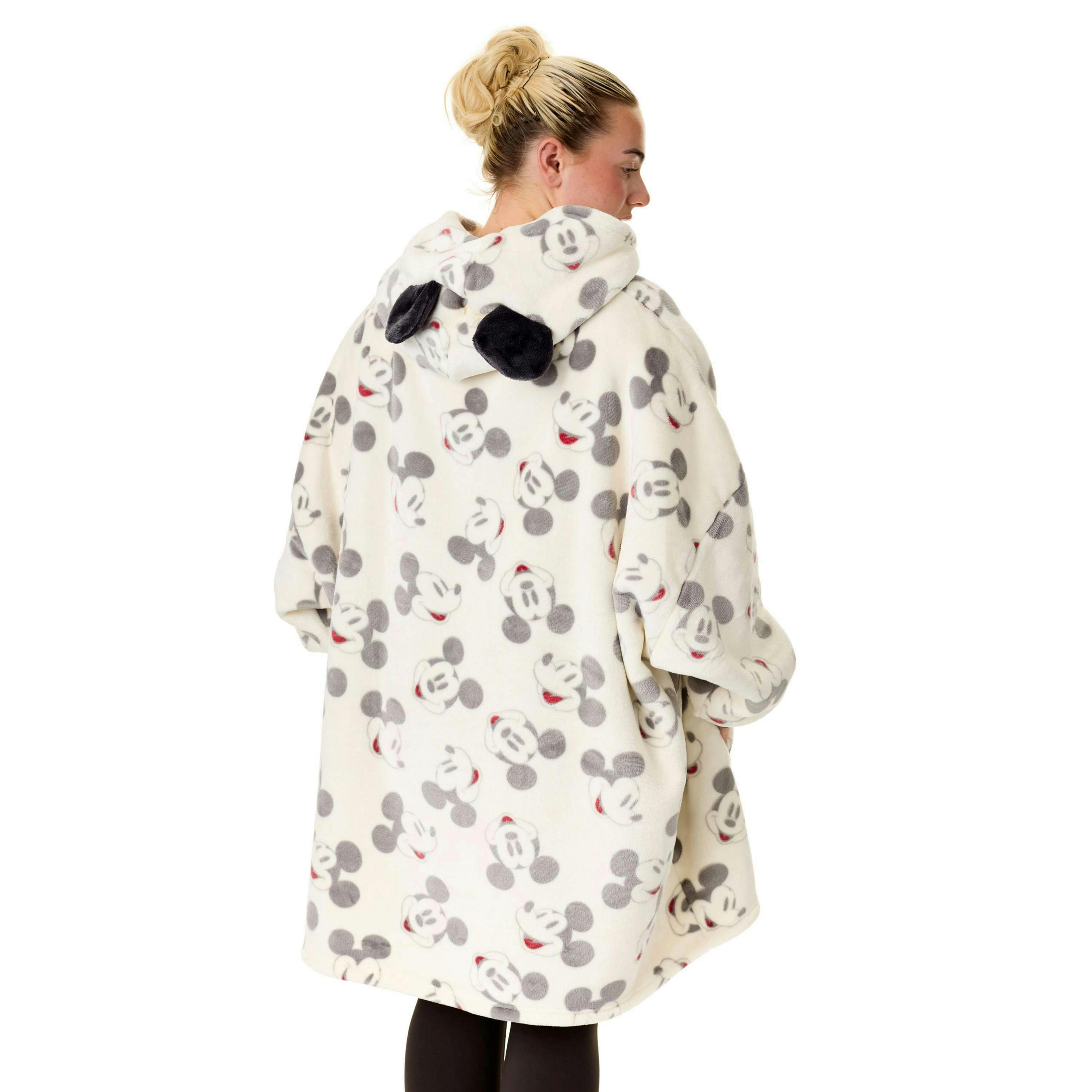 Disney Womens Beige Mickey Mouse Blanket Hoodie (One Size) by Vanilla Underground , view 2 of 6