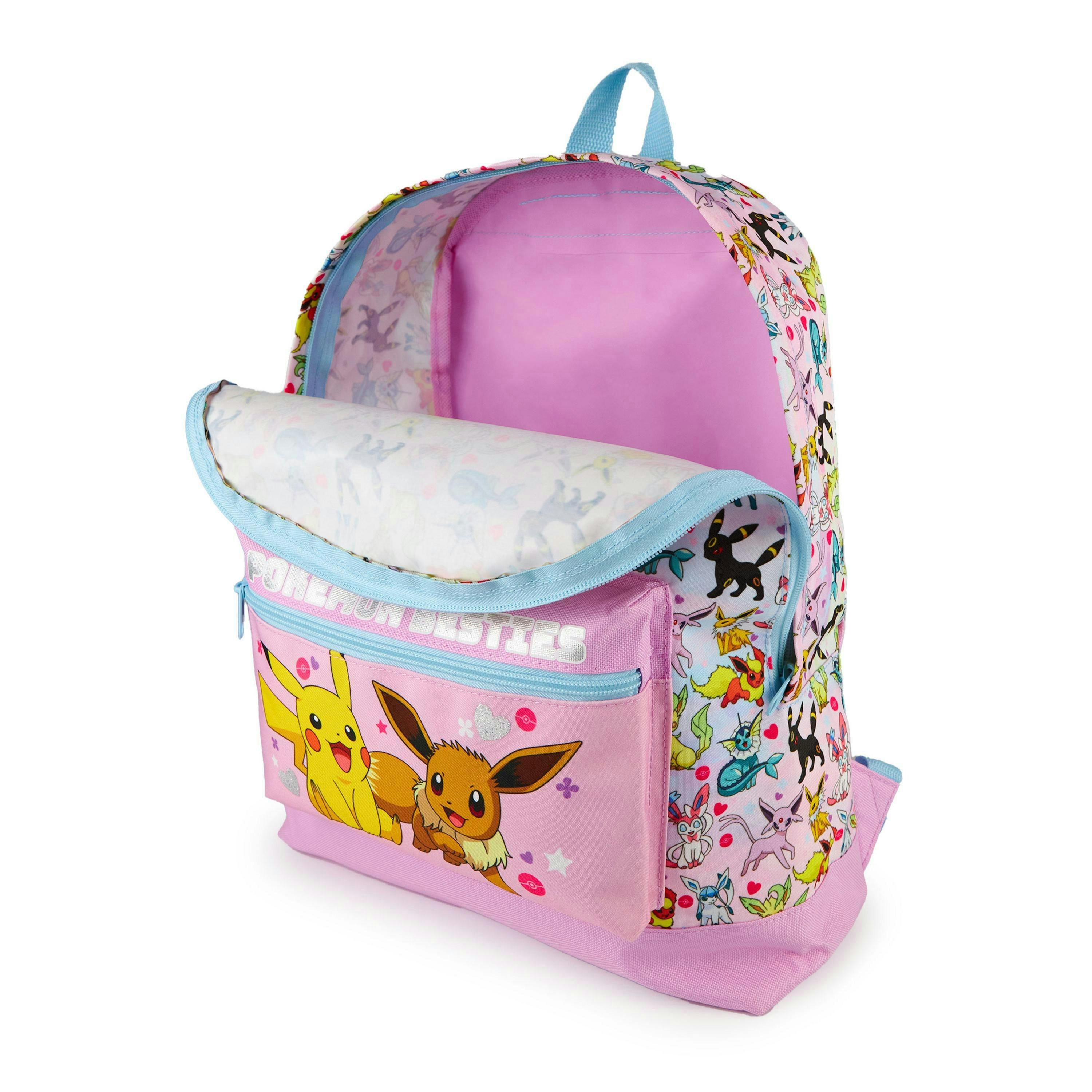 Pokemon Girls Multicoloured Front Print Backpack (One Size) by Vanilla Underground , view 4 of 6