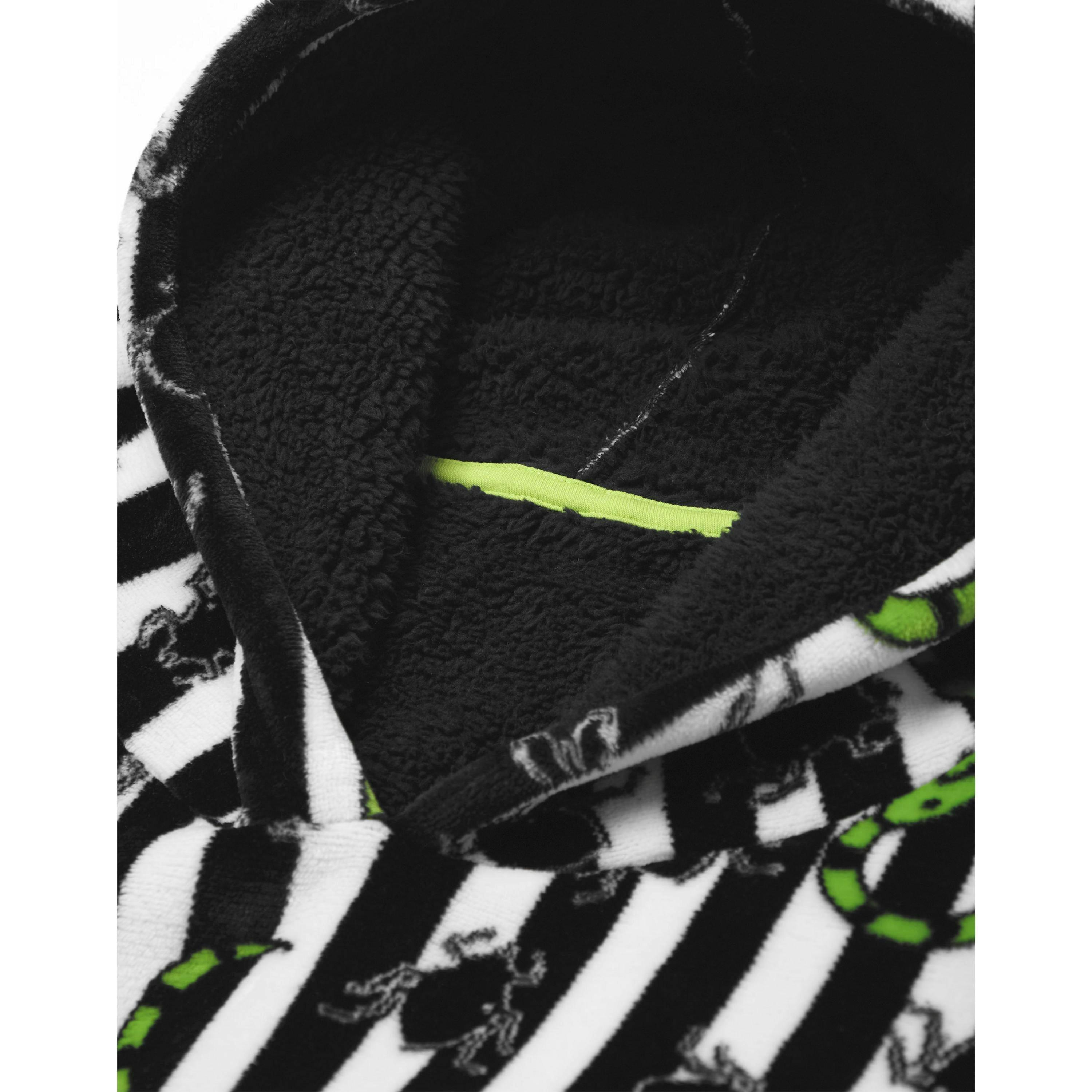 Beetlejuice Mens Multicoloured Stripy Blanket Hoodie (One Size) by Vanilla Underground , view 5 of 6