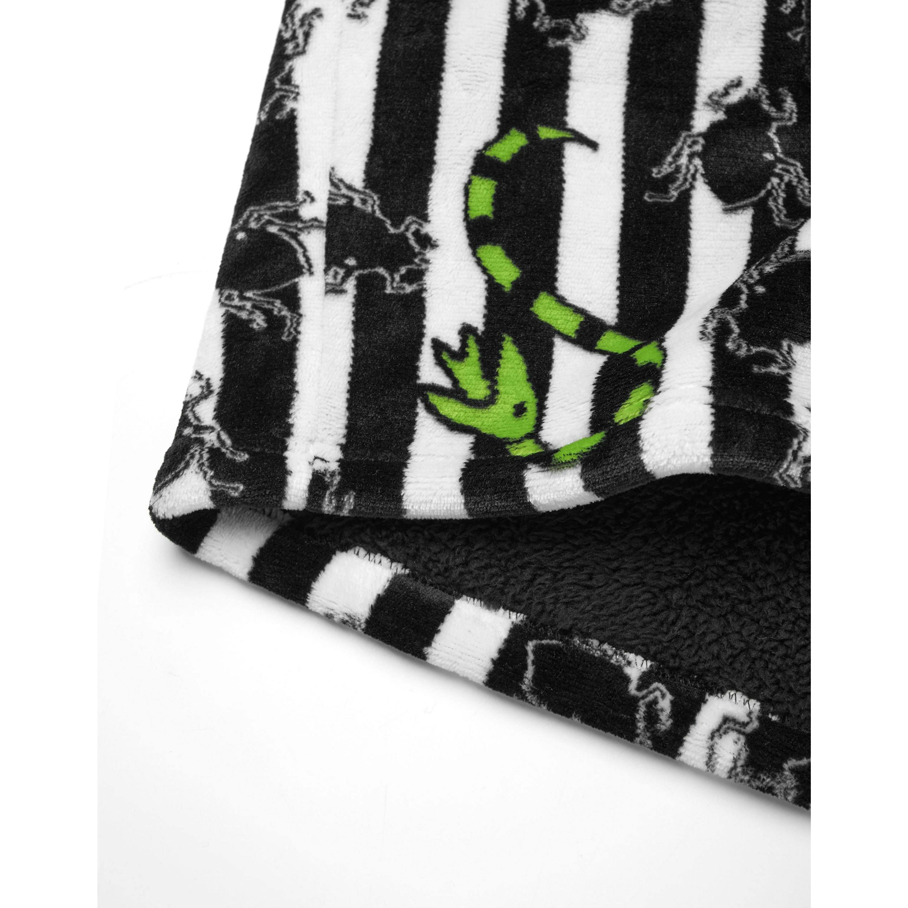 Beetlejuice Mens Multicoloured Stripy Blanket Hoodie (One Size) by Vanilla Underground , view 6 of 6