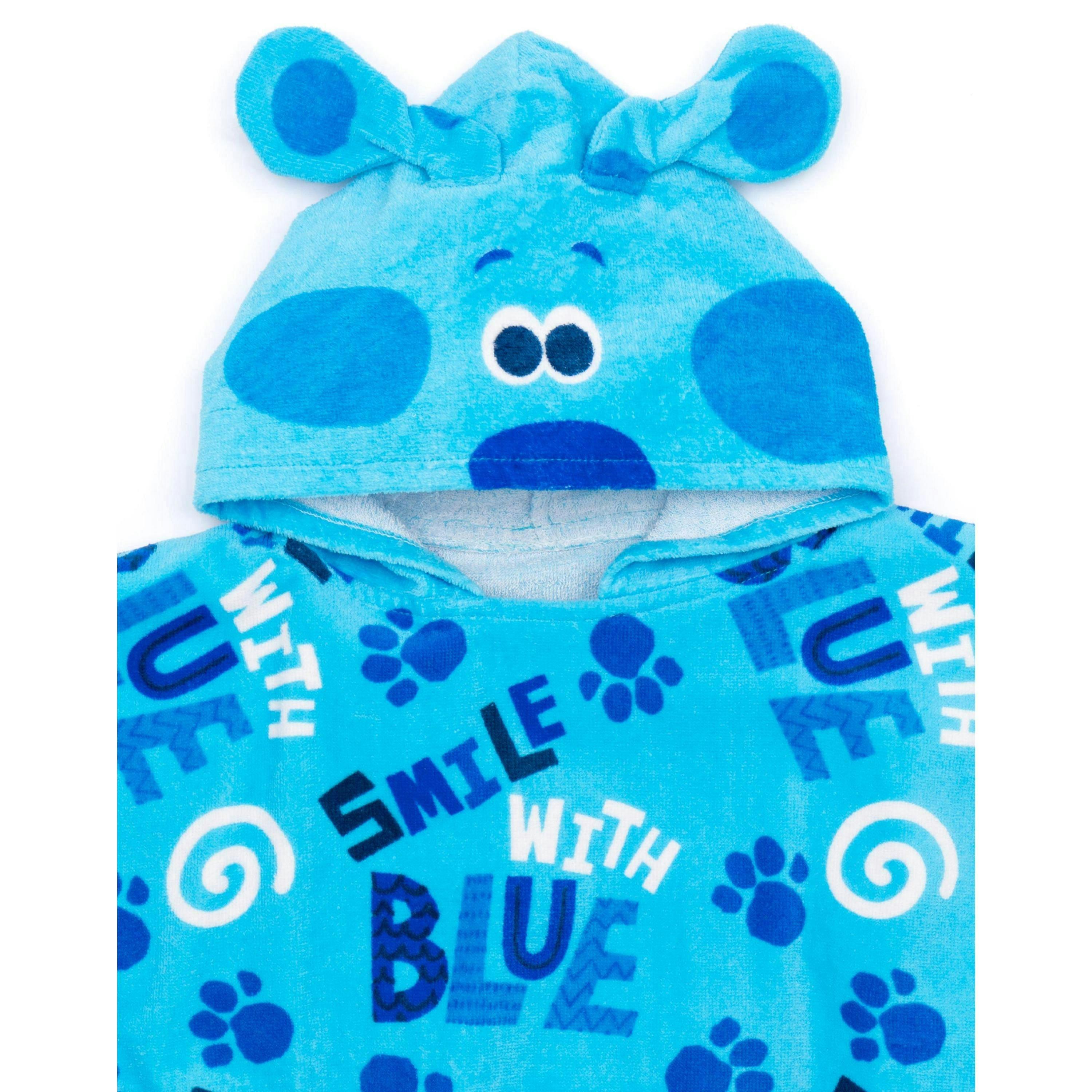Blue's Clues & You! Unisex Kids Blue Poncho Towel (One Size) by Vanilla Underground , view 3 of 6