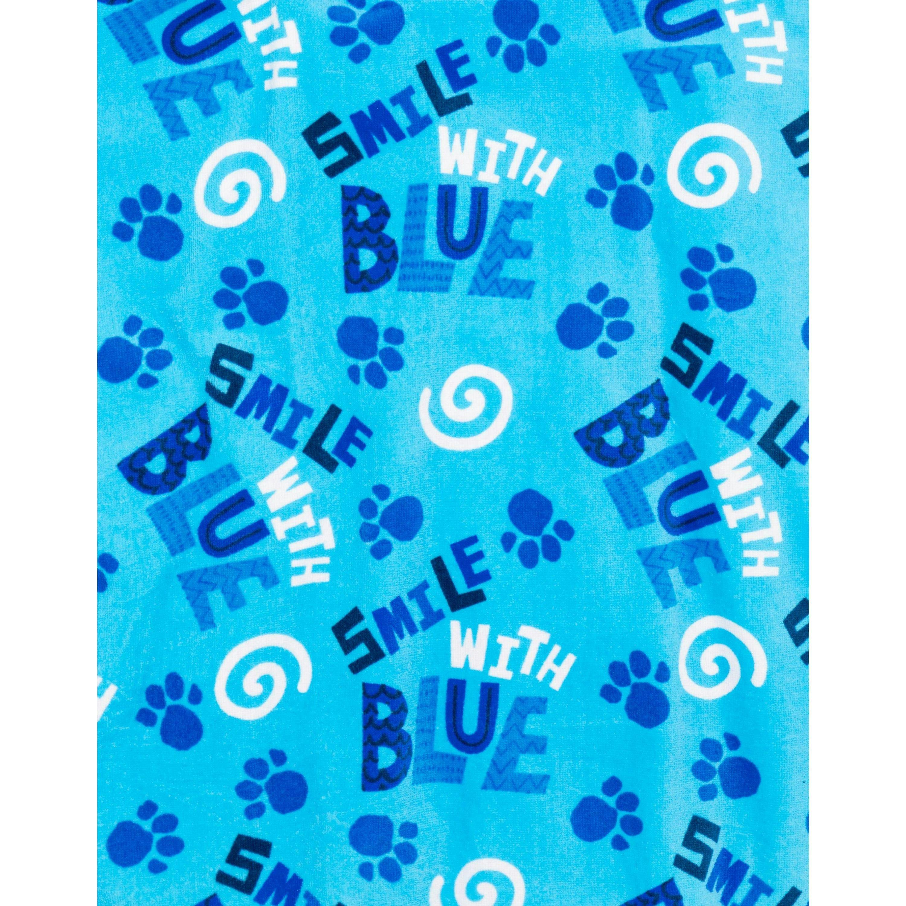 Blue's Clues & You! Unisex Kids Blue Poncho Towel (One Size) by Vanilla Underground , view 4 of 6