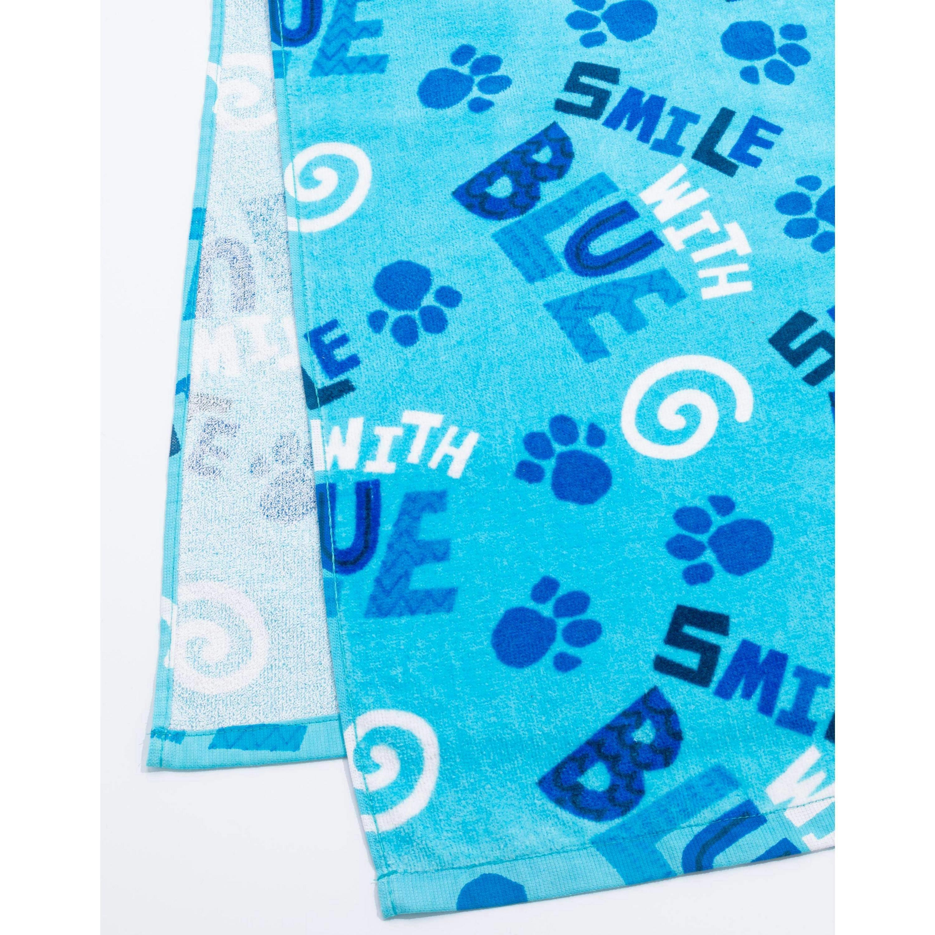 Blue's Clues & You! Unisex Kids Blue Poncho Towel (One Size) by Vanilla Underground , view 5 of 6