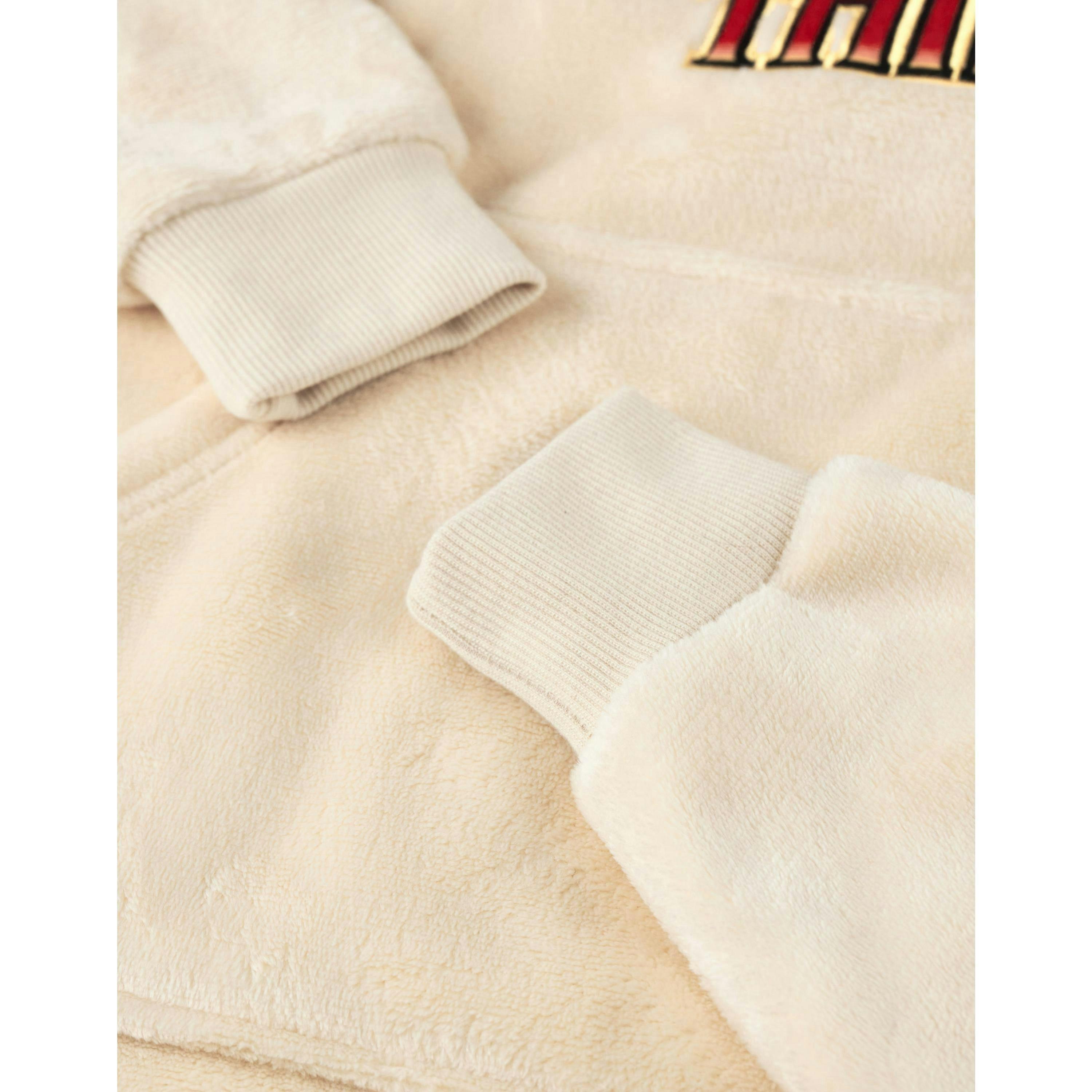 Stranger Things Unisex Beige Brand Name Print Printed Hood Linning Blanket Hoodie (One Size) by Vanilla Underground , view 6 of 6