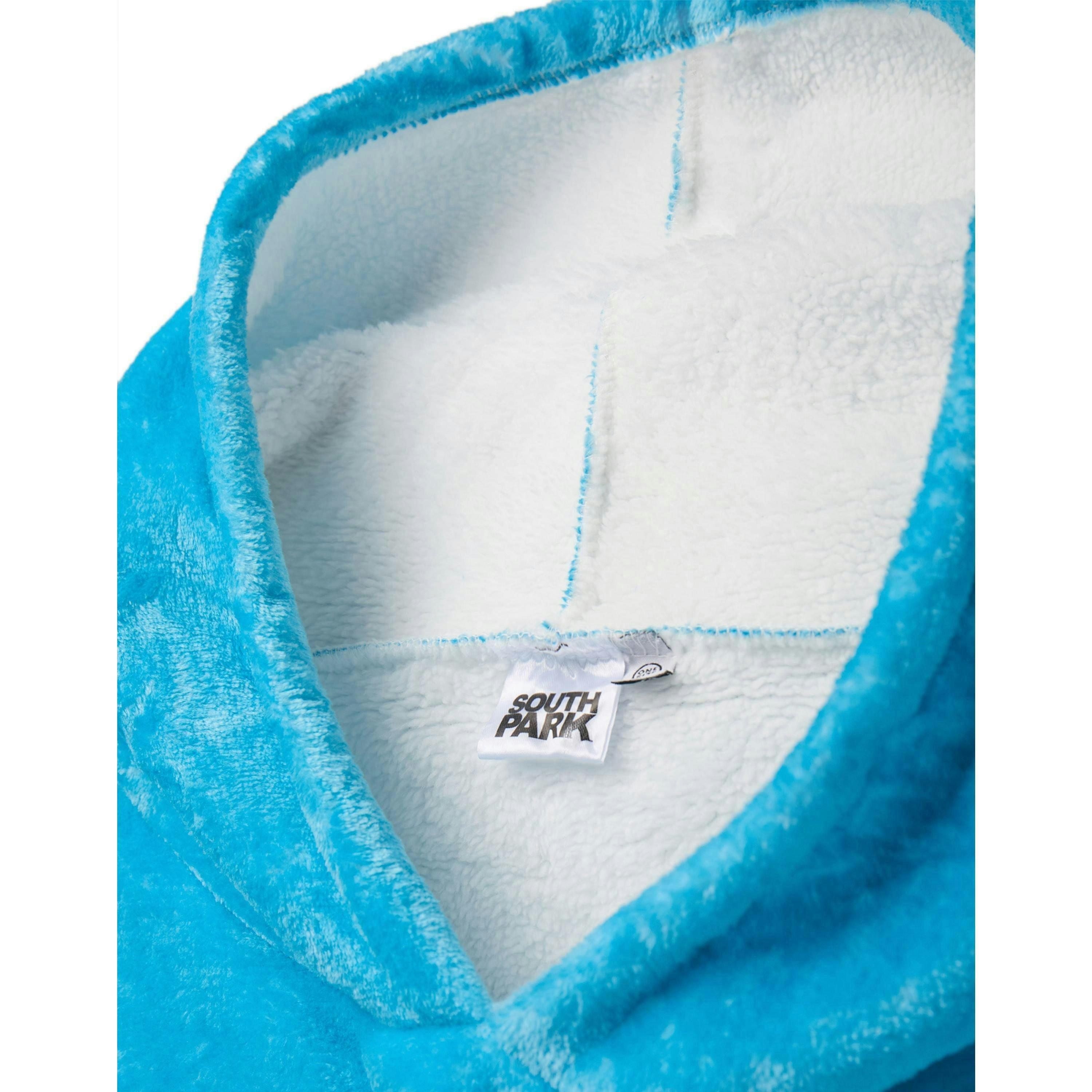 South Park Mens Blue Bus Stop Scene Blanket Hoodie (One Size) by Vanilla Underground , view 4 of 6