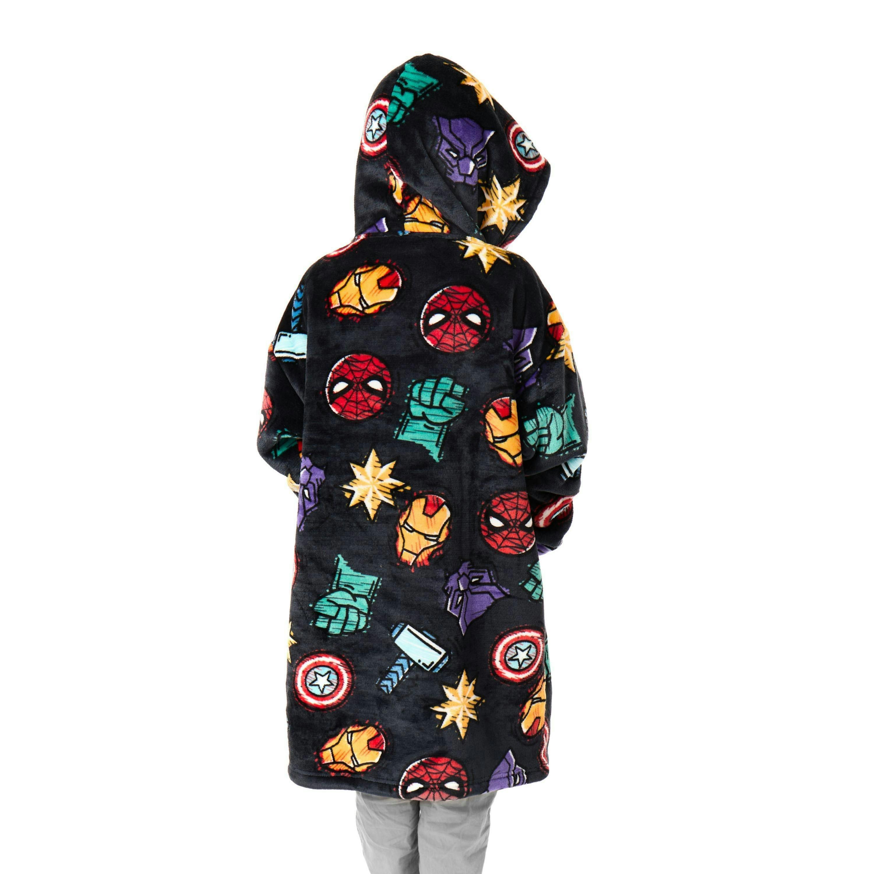 Marvel Boys Multicoloured Character Icons Blanket Hoodie (One Size) by Vanilla Underground , view 2 of 6