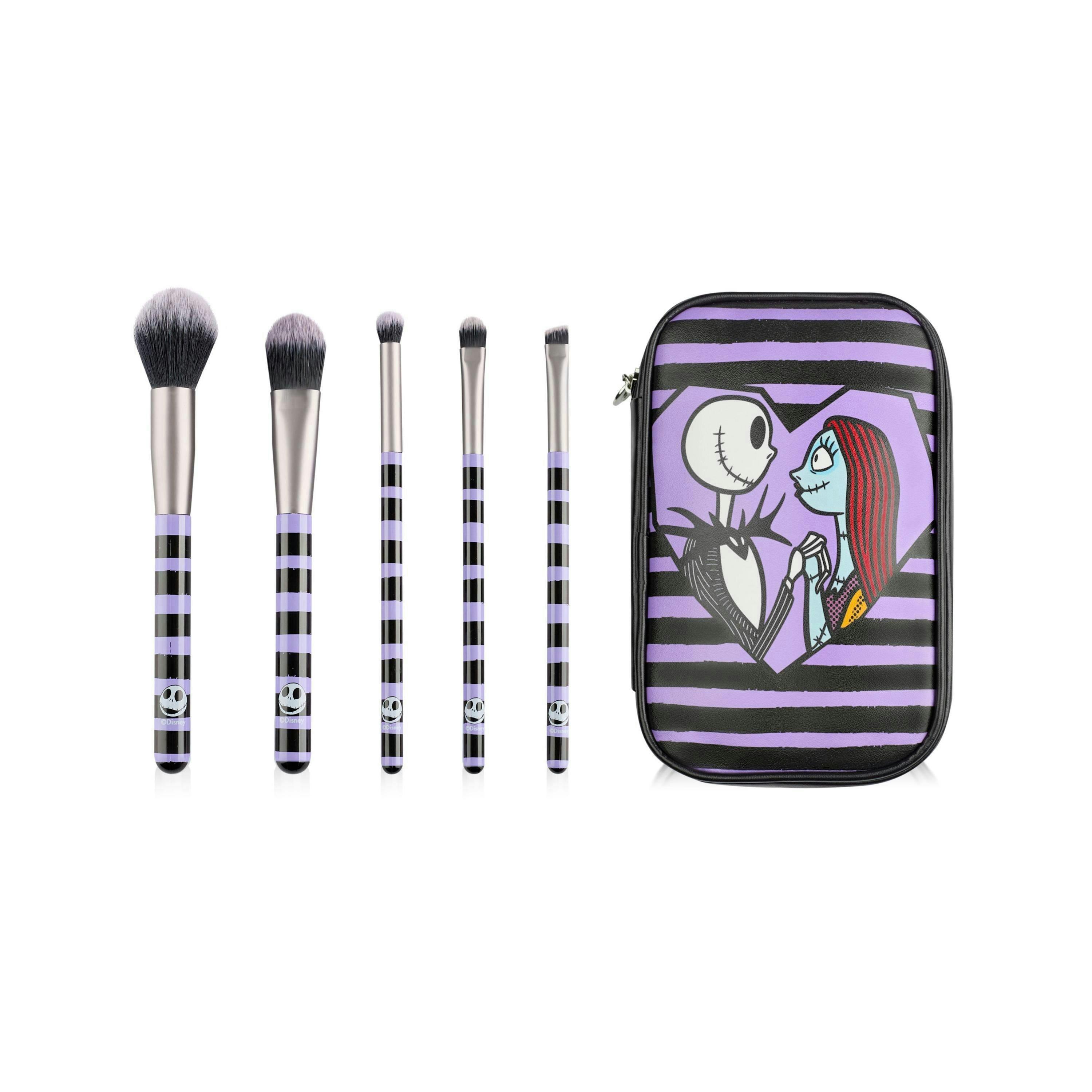 Disney The Nightmare Before Christmas Womens Multicoloured The Nightmare Before Christmas Jack And Sally Makeup Brush Set (One Size) by Vanilla Underground , view 1 of 6