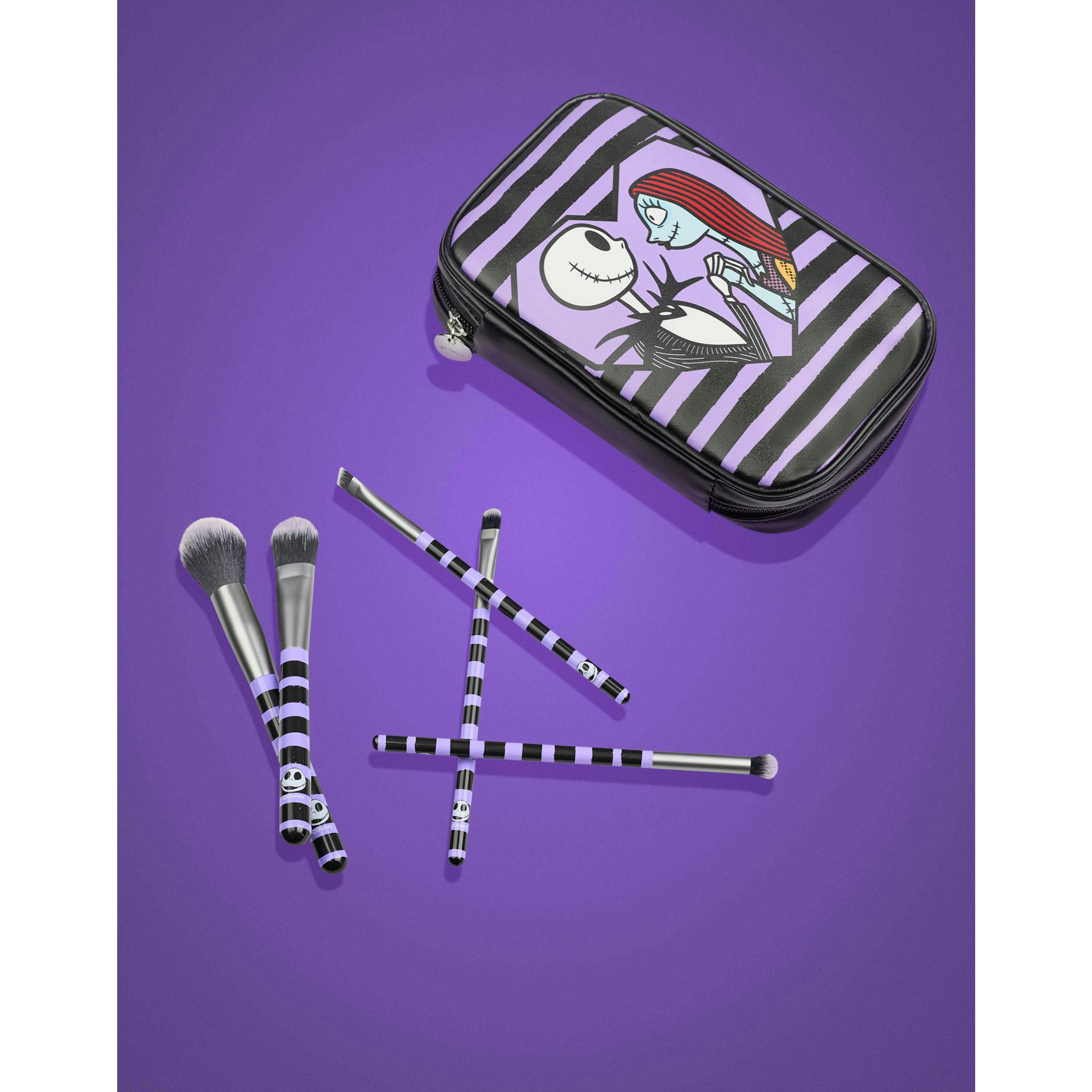 Disney The Nightmare Before Christmas Womens Multicoloured The Nightmare Before Christmas Jack And Sally Makeup Brush Set (One Size) by Vanilla Underground , view 6 of 6