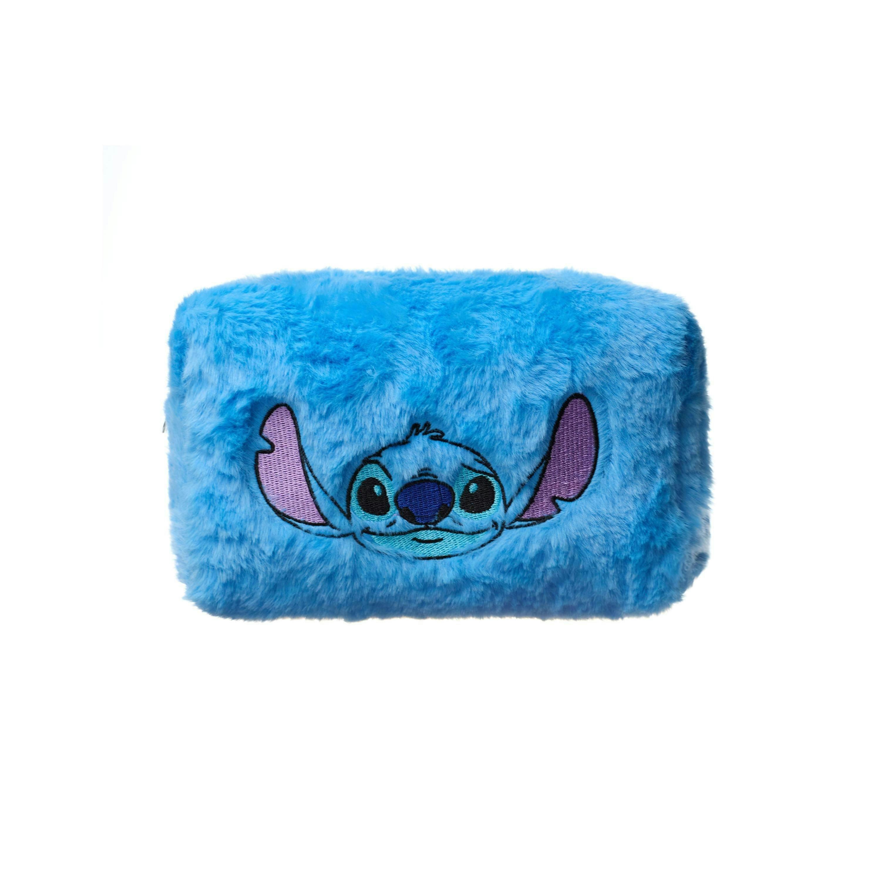 Disney Womens Blue Stitch Character Face Makeup Bag and Mirror (One Size) by Vanilla Underground , view 3 of 6