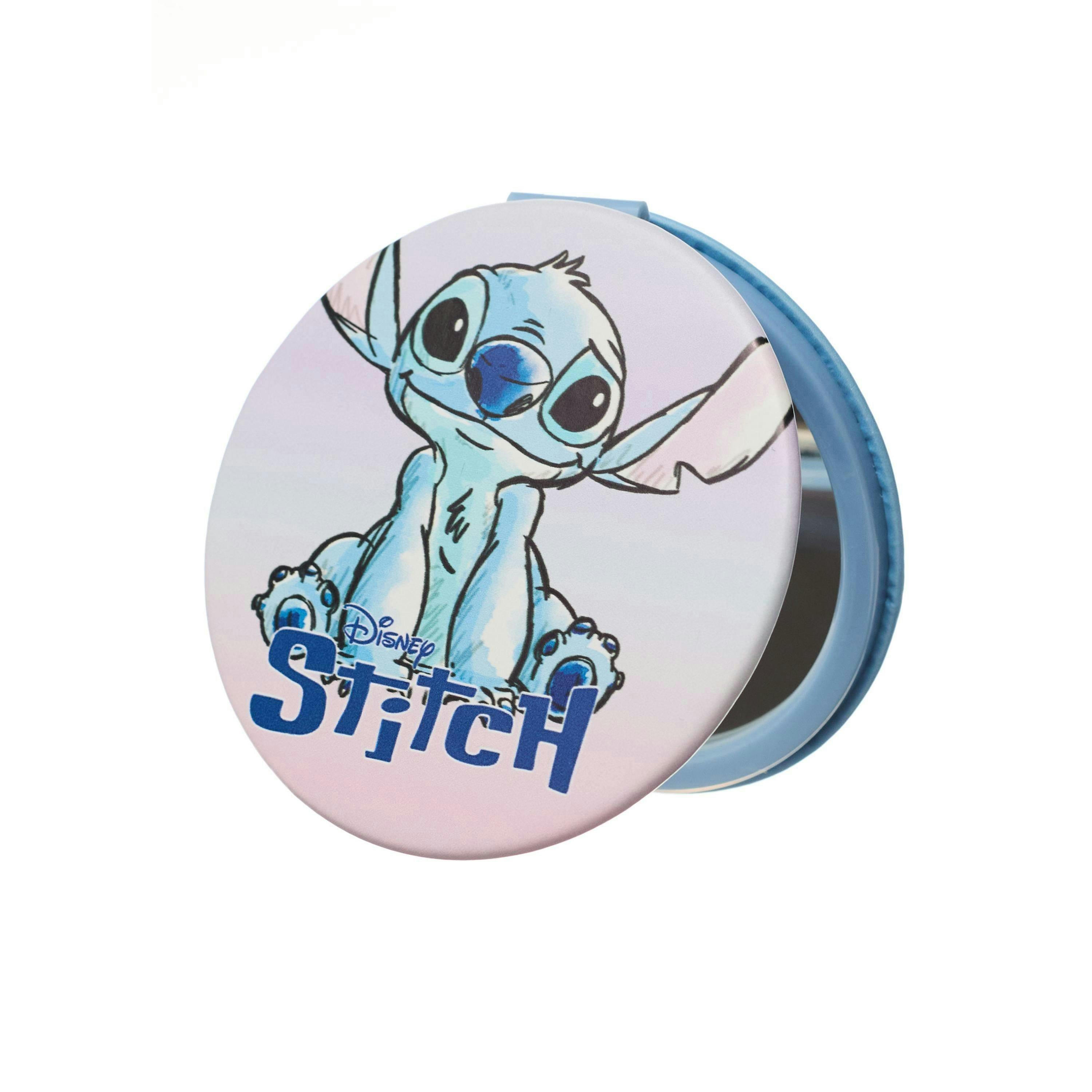 Disney Womens Blue Stitch Character Face Makeup Bag and Mirror (One Size) by Vanilla Underground , view 6 of 6