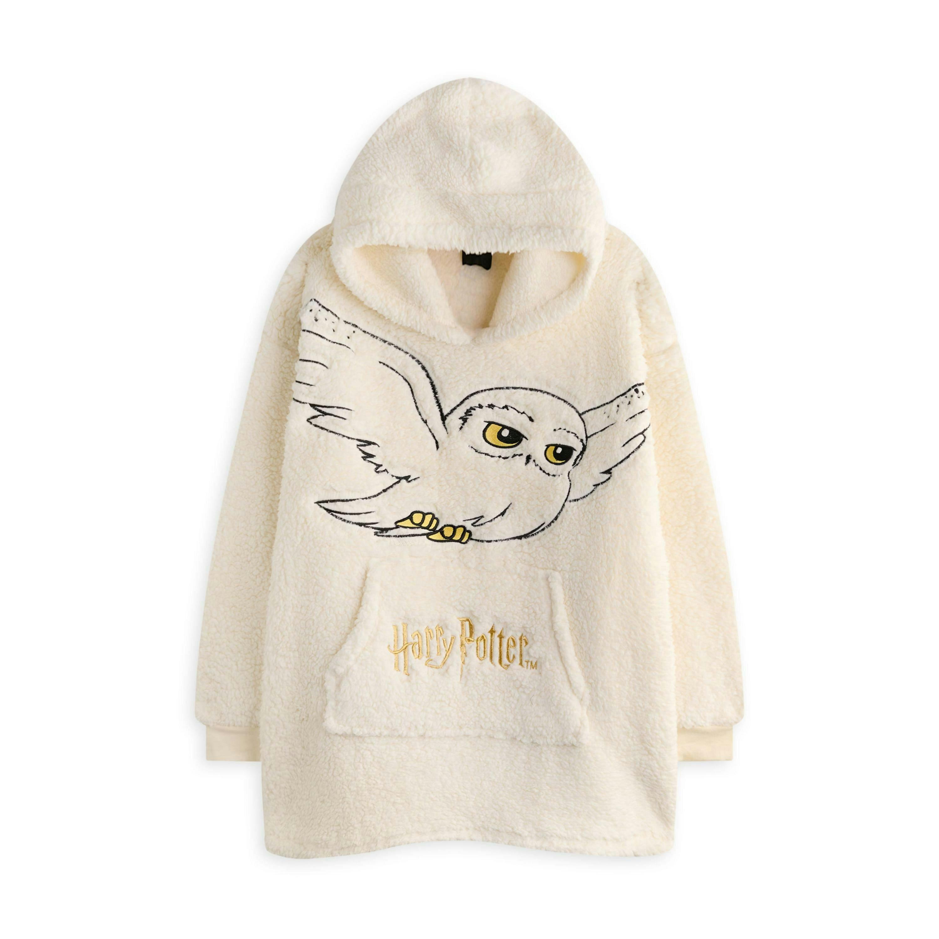 Harry Potter Girls Beige Hedwig Blanket Hoodie (One Size) by Vanilla Underground , view 1 of 6