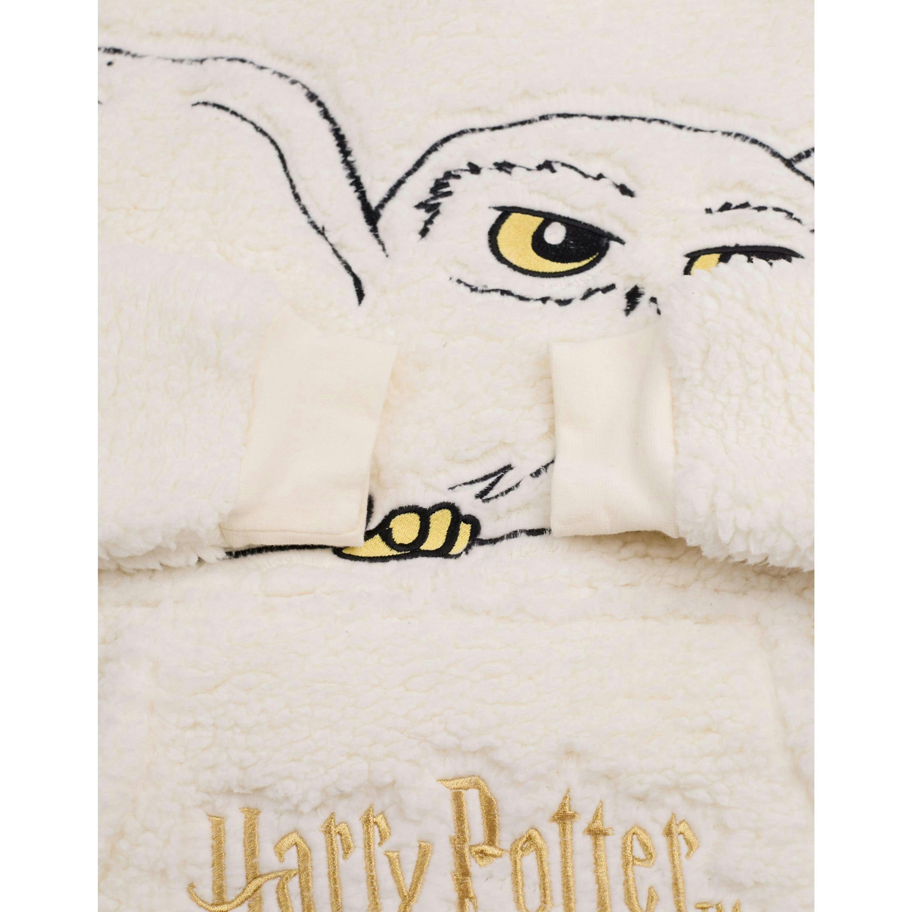 Harry Potter Girls Beige Hedwig Blanket Hoodie (One Size) by Vanilla Underground , view 5 of 6