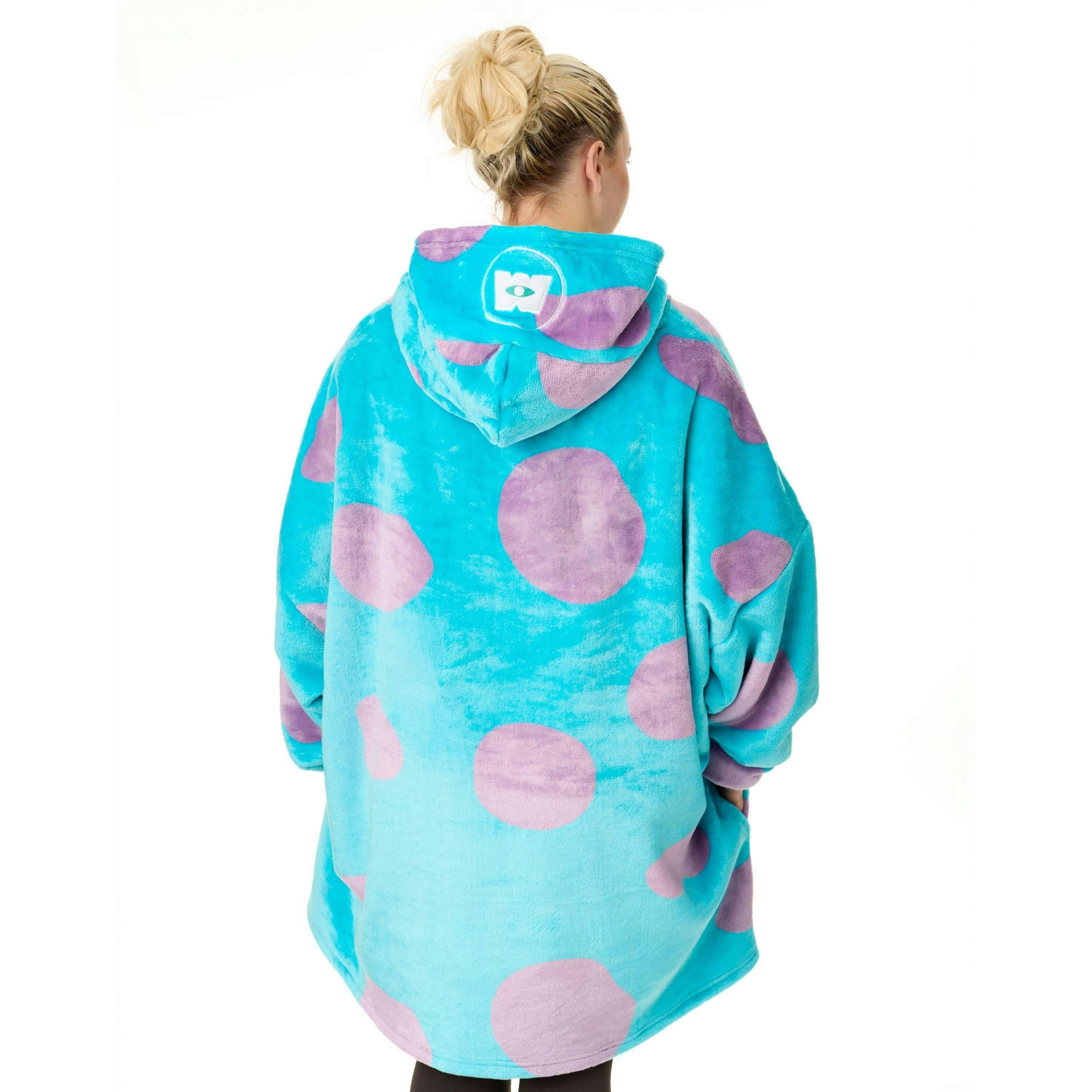 Disney Unisex Blue Monster Inc. Sully Blanket Hoodie (One Size) by Vanilla Underground , view 2 of 6