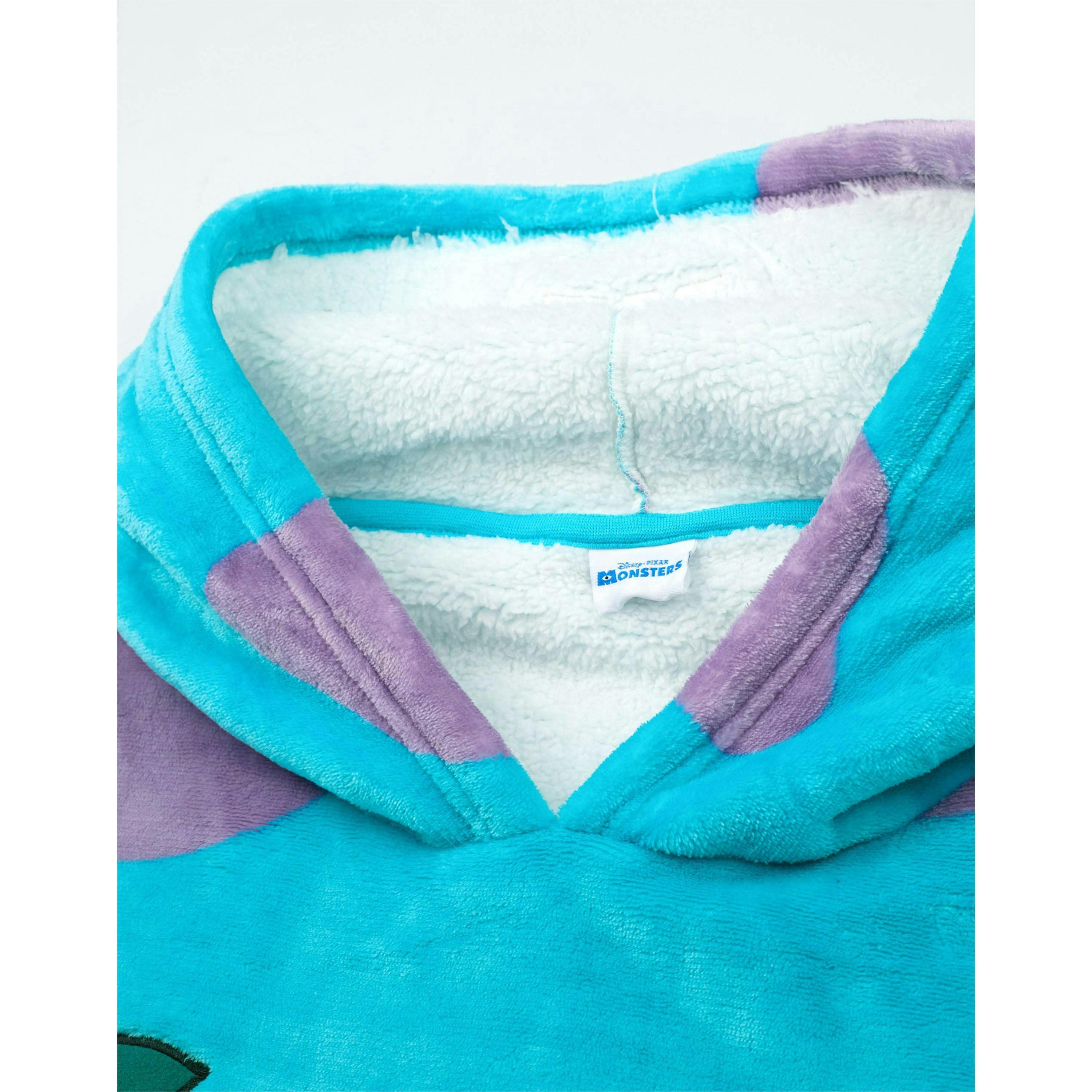 Disney Unisex Blue Monster Inc. Sully Blanket Hoodie (One Size) by Vanilla Underground , view 4 of 6