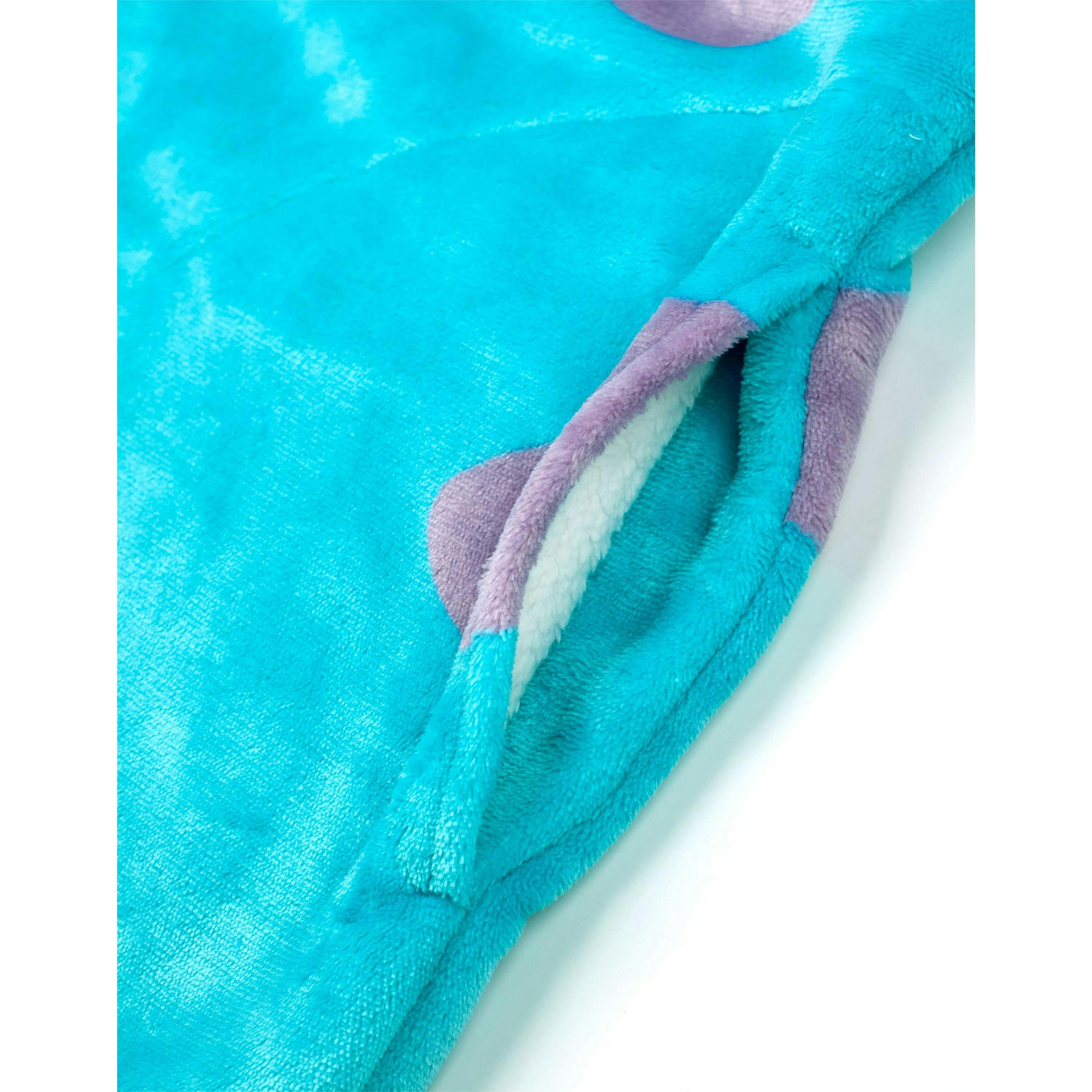 Disney Unisex Blue Monster Inc. Sully Blanket Hoodie (One Size) by Vanilla Underground , view 6 of 6