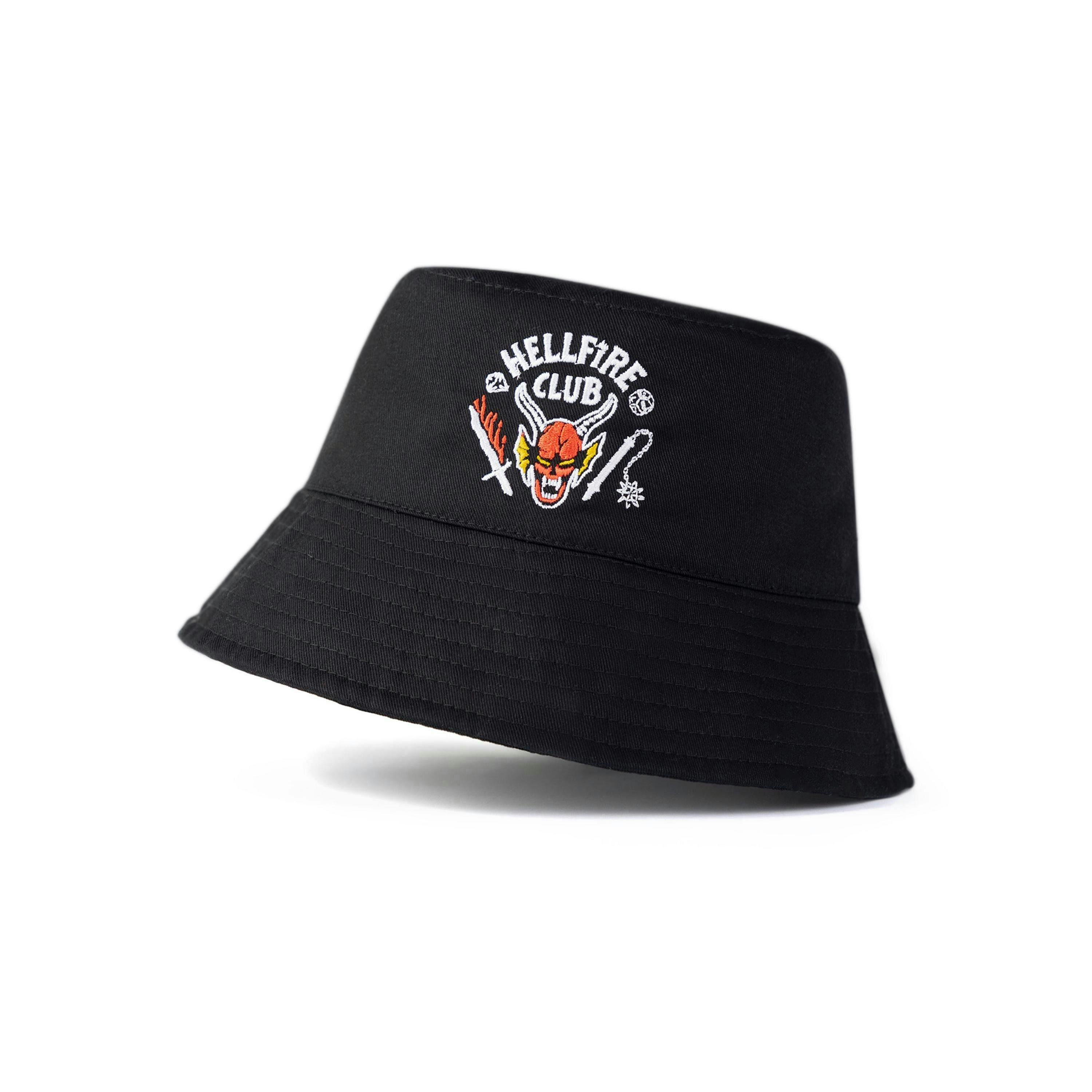 Stranger Things Unisex Black Hellfire Club Bucket Hat (One Size) by Vanilla Underground , view 1 of 6