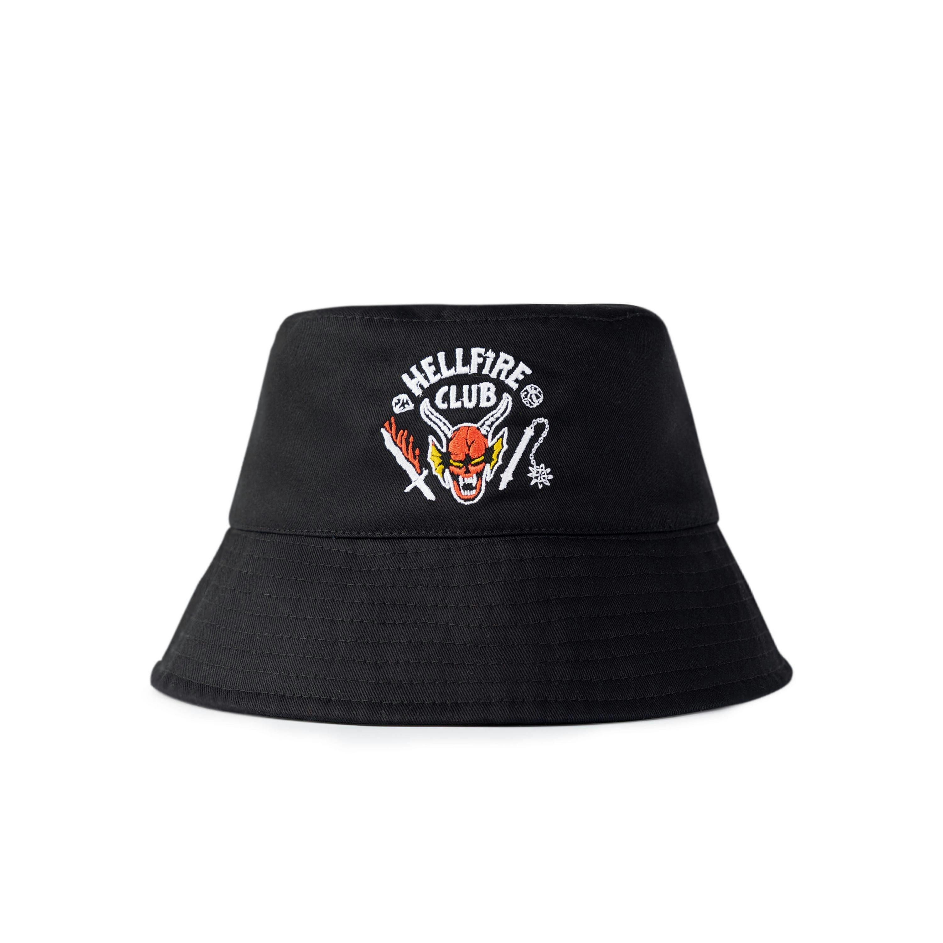 Stranger Things Unisex Black Hellfire Club Bucket Hat (One Size) by Vanilla Underground , view 3 of 6