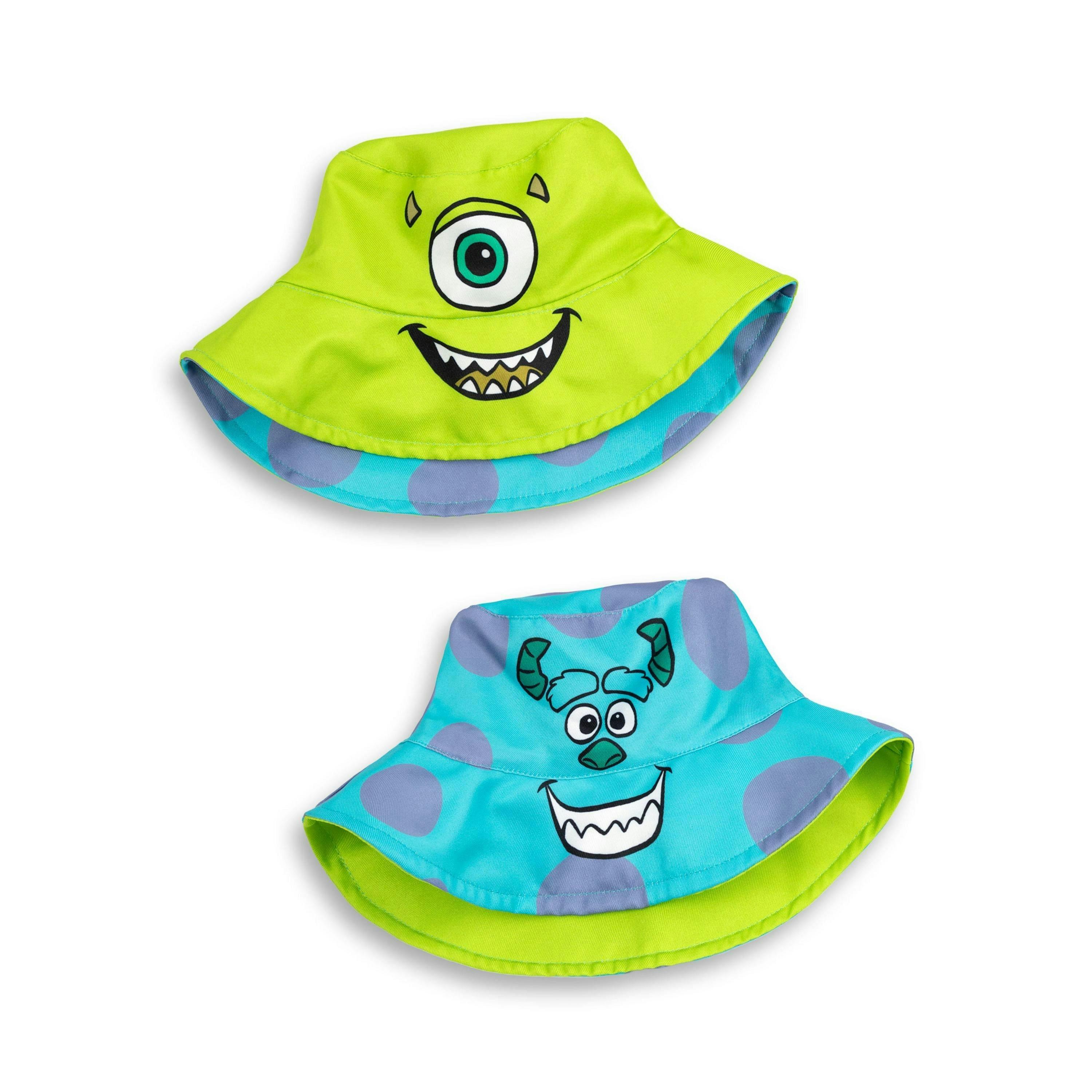 Disney Monsters Inc Unisex Kids Multicoloured Reversible Sully & Mike Bucket Hat (One Size) by Vanilla Underground , view 1 of 6