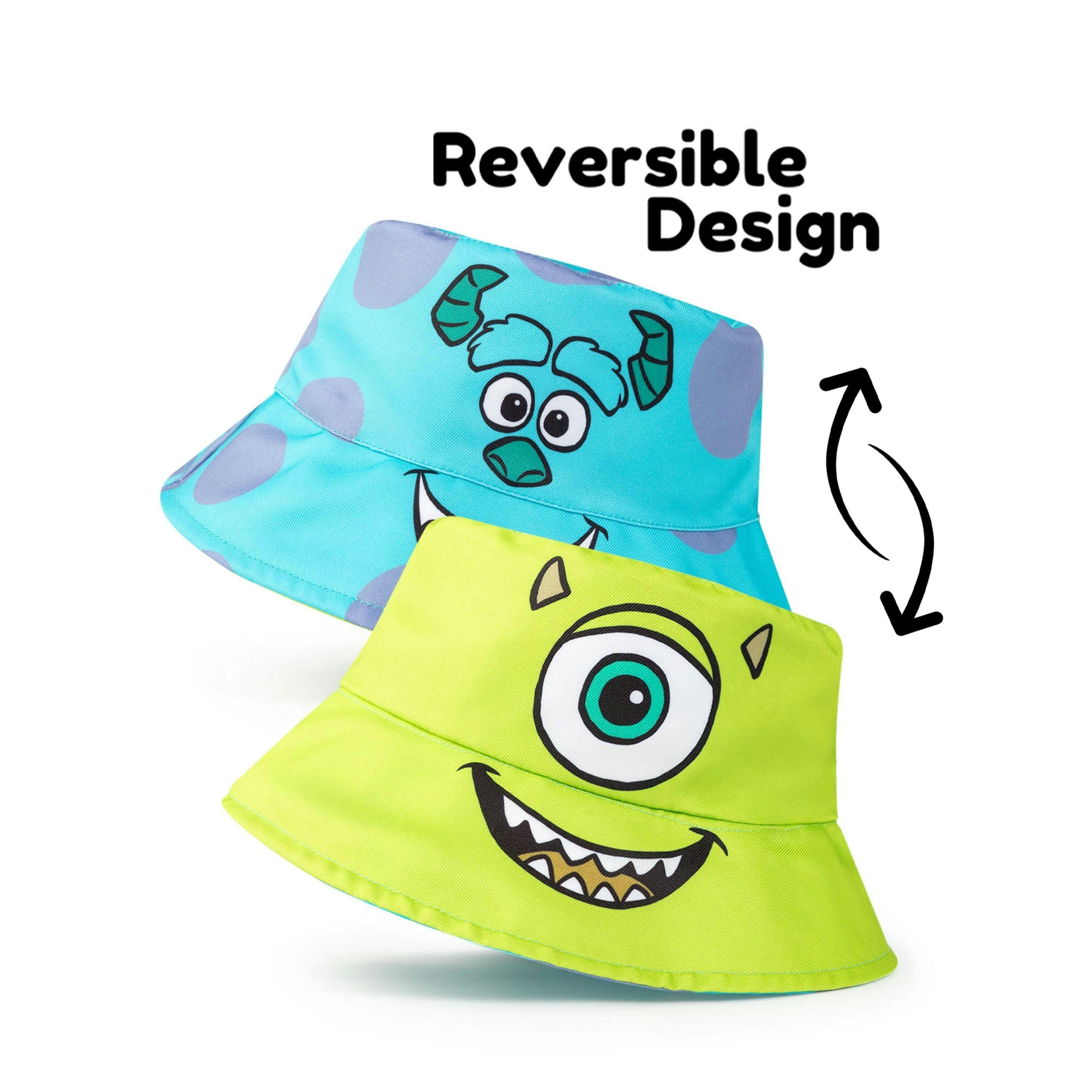 Disney Monsters Inc Unisex Kids Multicoloured Reversible Sully & Mike Bucket Hat (One Size) by Vanilla Underground , view 2 of 6