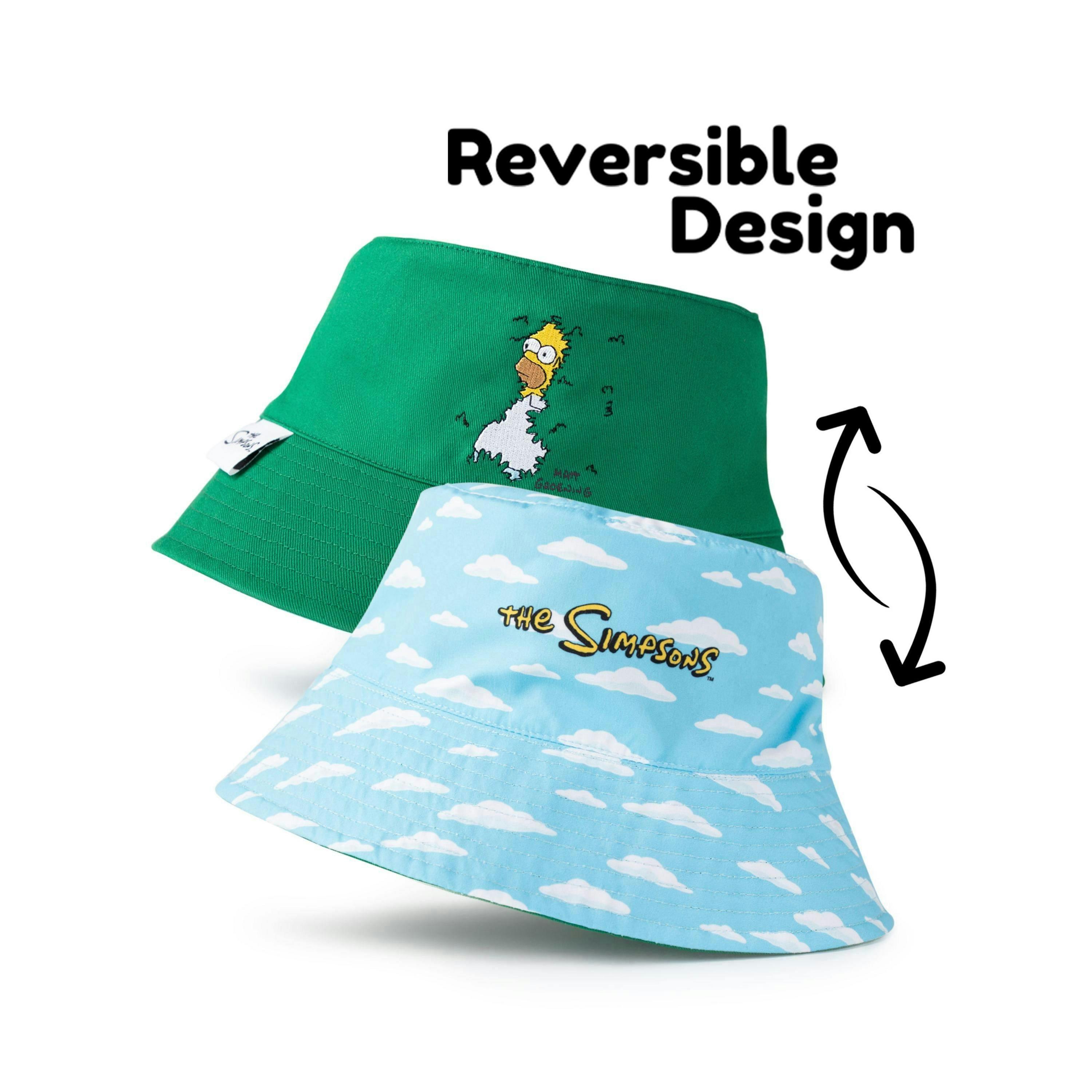 The Simpsons Mens Multicoloured Reversible Homer Bucket Hat (One Size) by Vanilla Underground , view 2 of 6