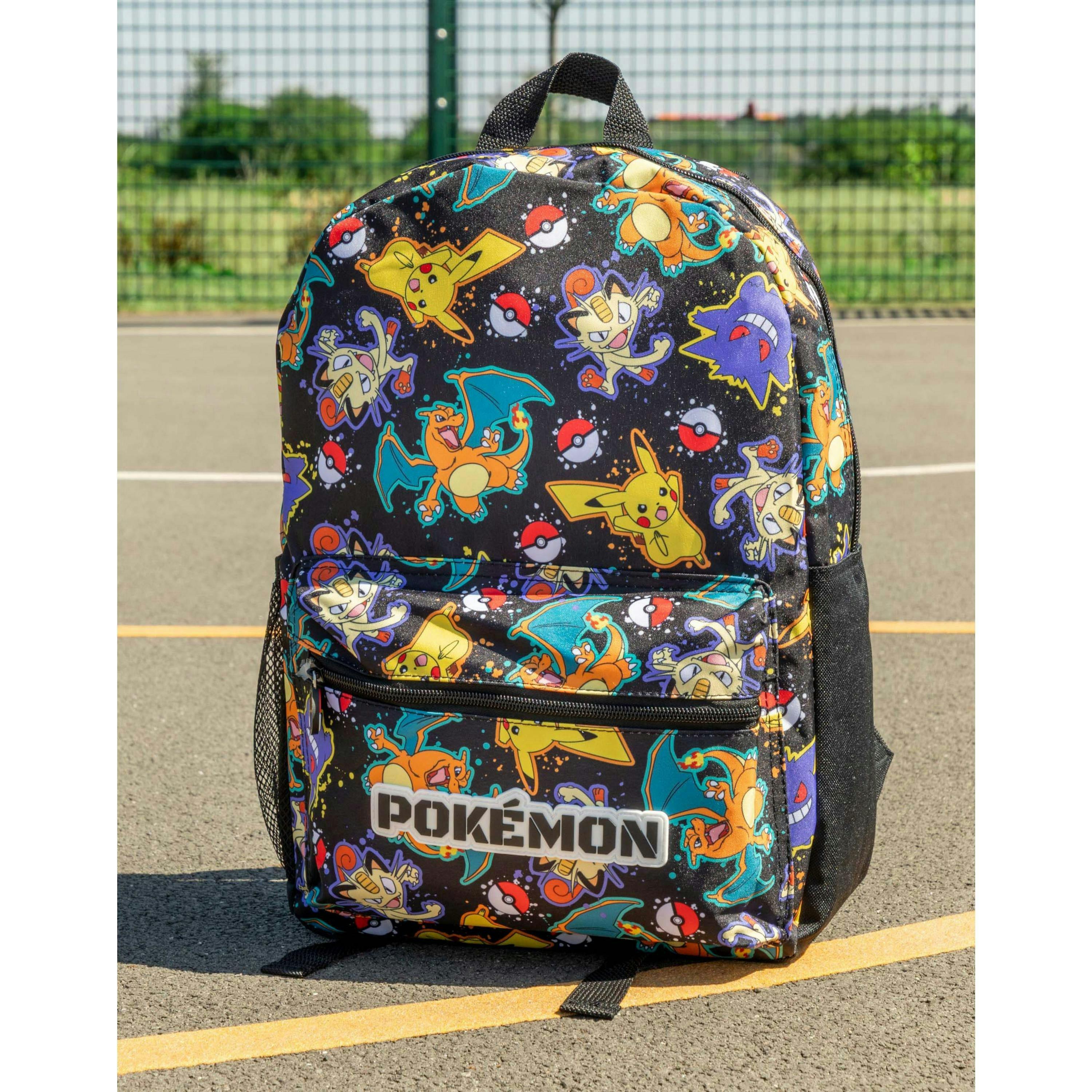 Pokemon Boys Black Character All Over Print Backpack (One Size) by Vanilla Underground , view 4 of 6
