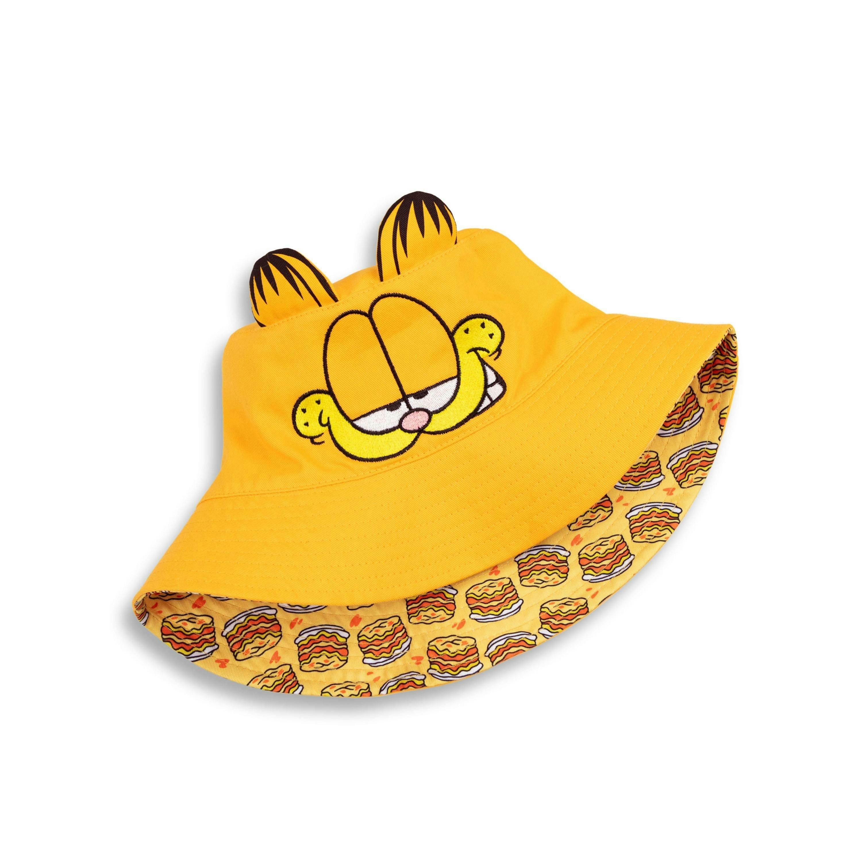 Garfield Unisex Orange Reversible Face & Lasagne Bucket Hat (One Size) by Vanilla Underground , view 1 of 6